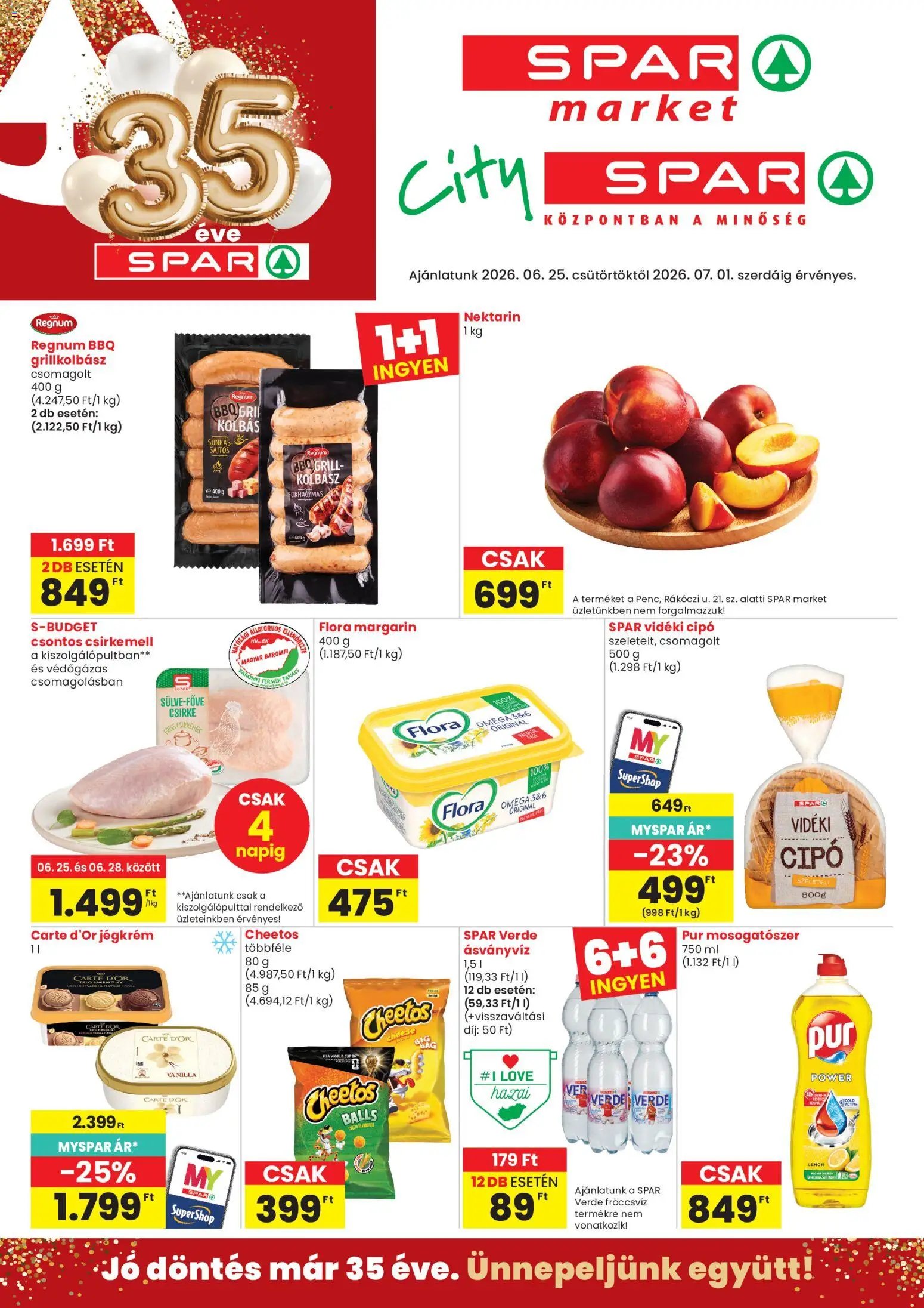 Spar Market újság 2026.06.25. Spar Market akciós újság