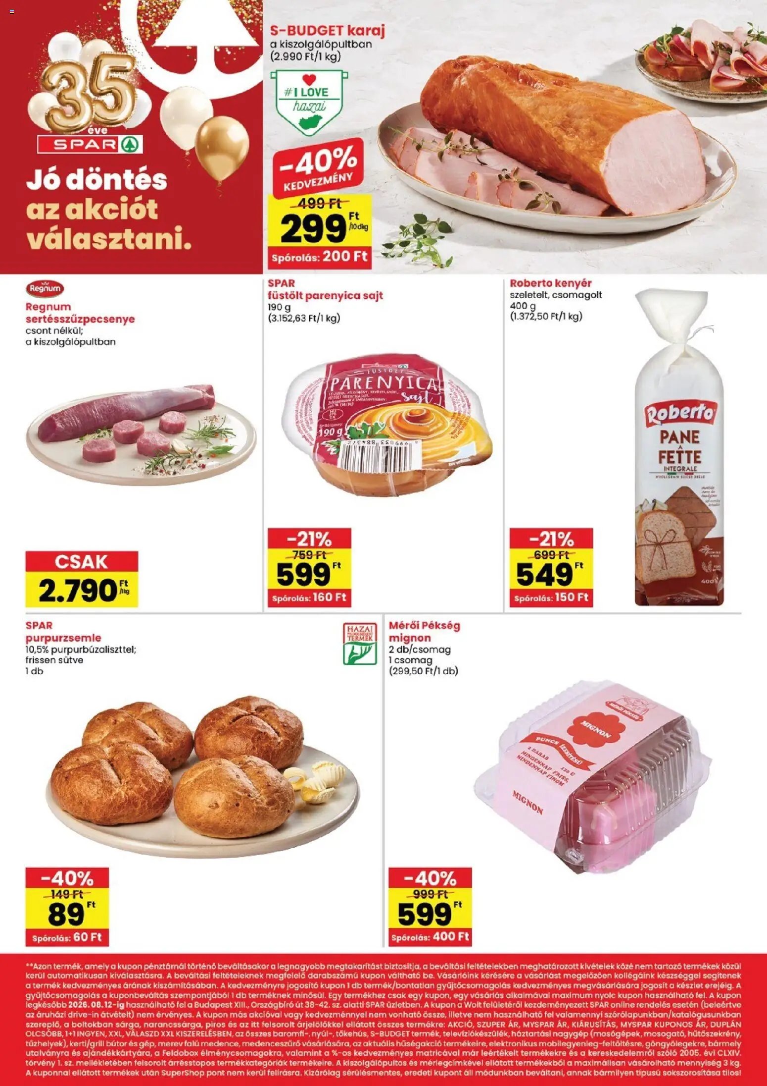 Spar újság 2026.08.06. Spar Bp. XIII. Országbíró út üzlet újranyitás
