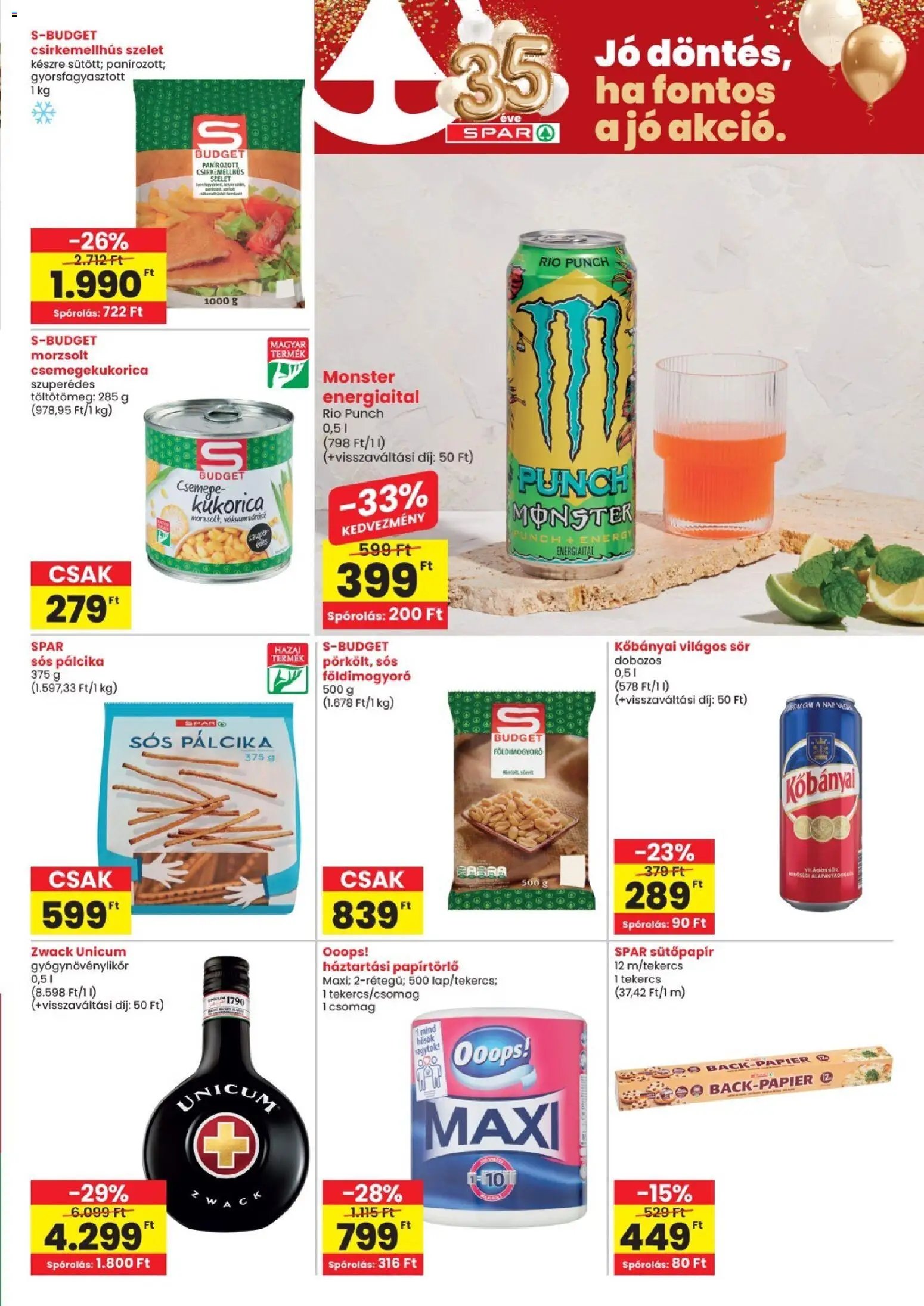 Spar újság 2026.08.06. Spar Bp. XIII. Országbíró út üzlet újranyitás