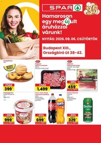 Spar újság 2026.08.06. Spar Bp. XIII. Országbíró út üzlet újranyitás