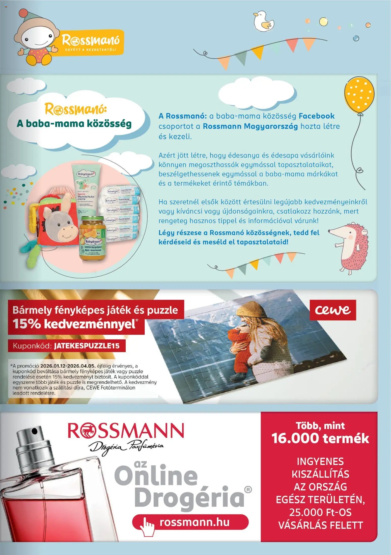 Rossmann újság 2026.01.12. Babaprogram (2026-01-12 - 2026-02-08)
