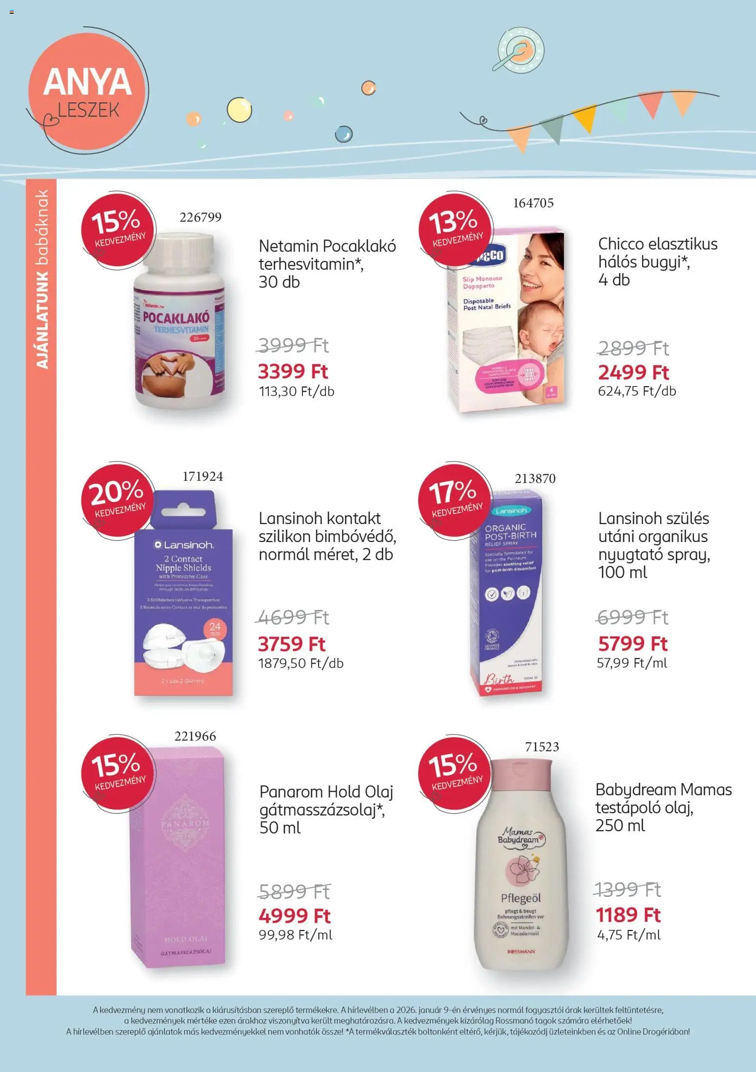 Rossmann újság 2026.01.12. Babaprogram (2026-01-12 - 2026-02-08)