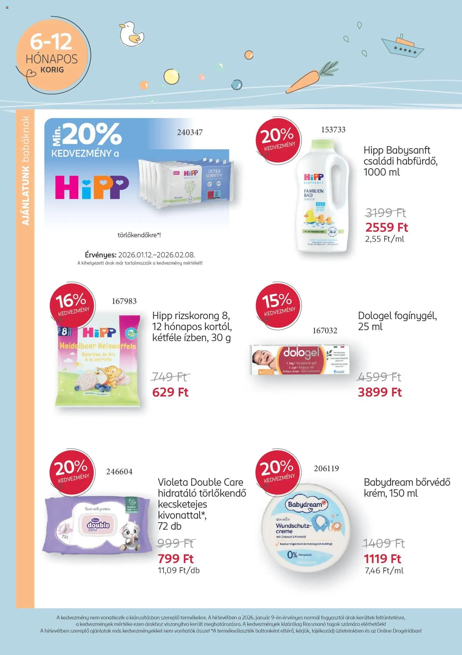 Rossmann újság 2026.01.12. Babaprogram (2026-01-12 - 2026-02-08)