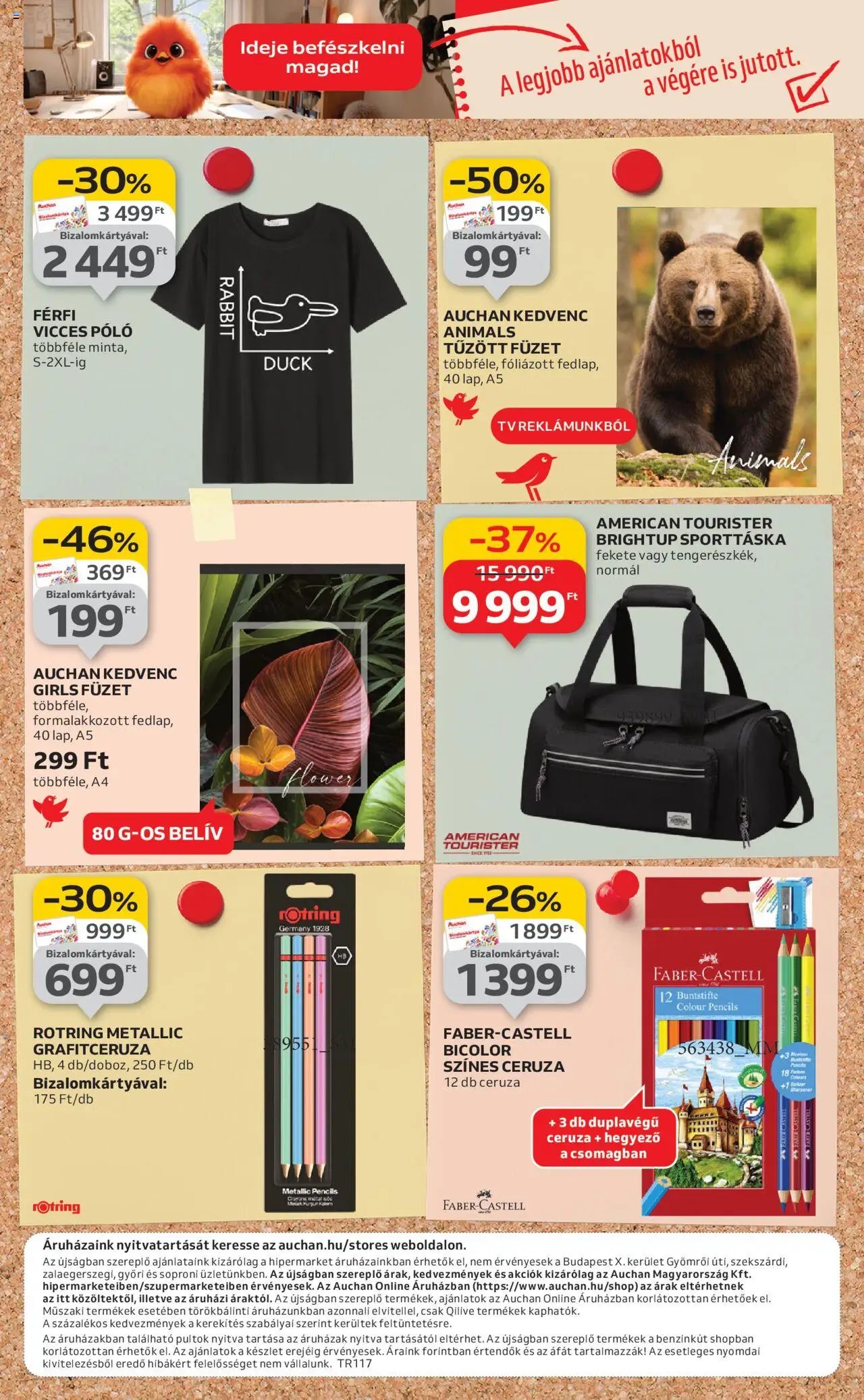 Auchan újság 2025.08.21. Hipermarket tamévkezdési ajánlataink (2025-08-21 - 2025-09-10)