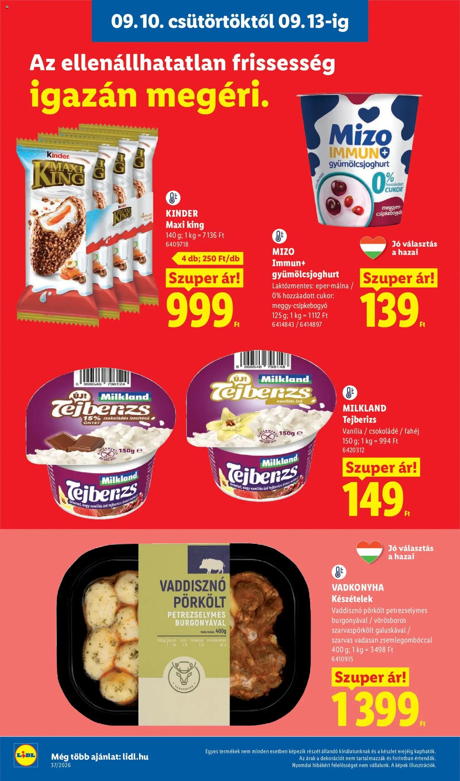 Lidl újság 2026.09.10. Lidl akciós újság