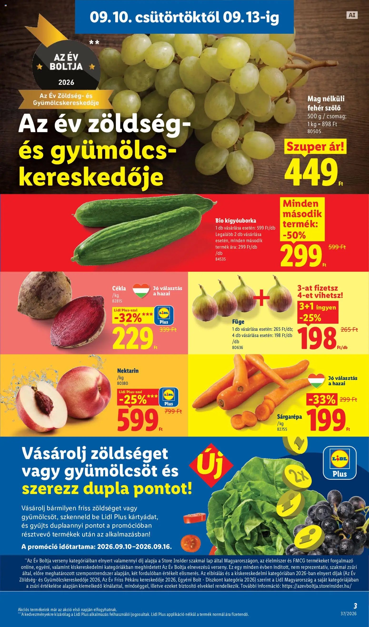 Lidl újság 2026.09.10. Lidl akciós újság