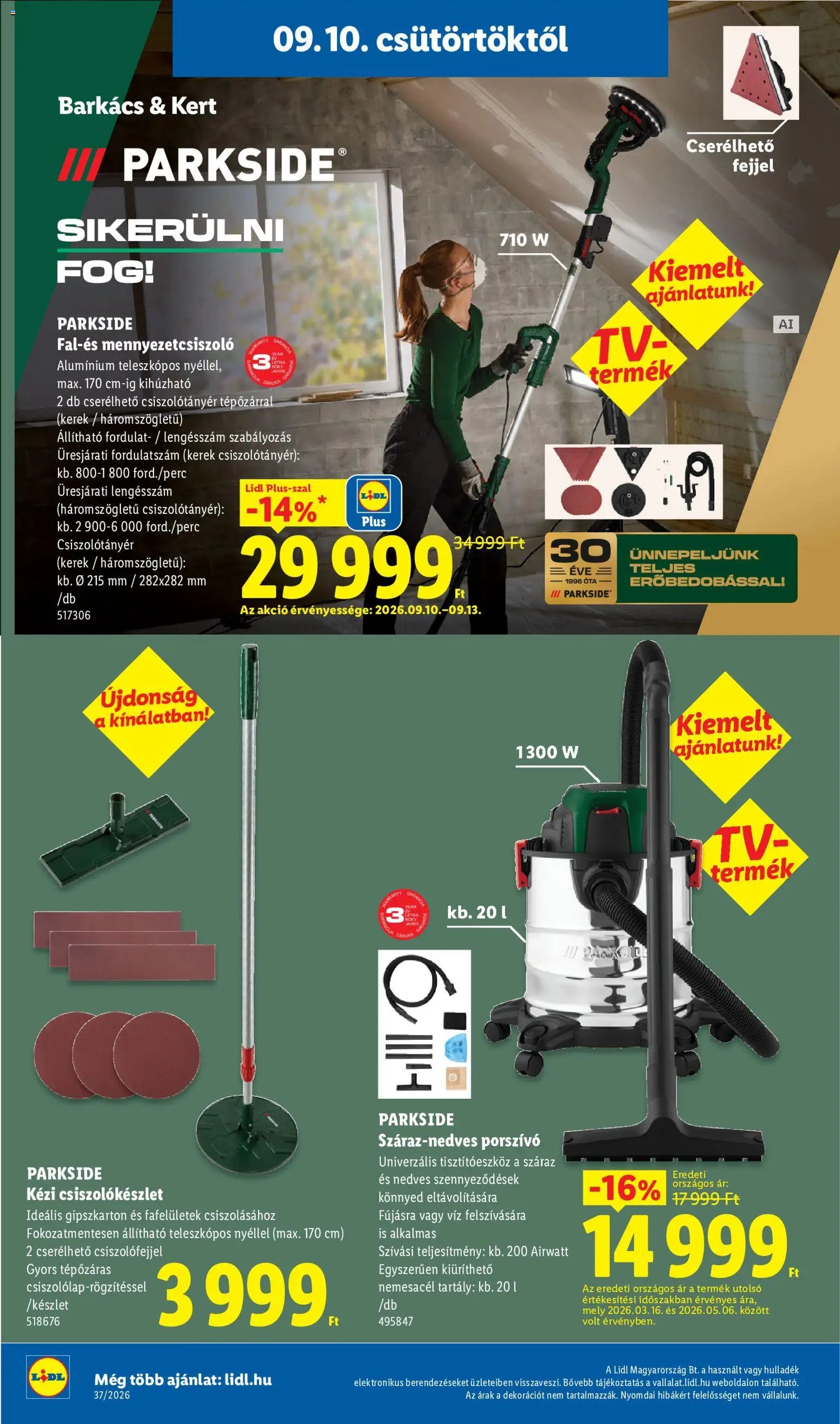 Lidl újság 2026.09.10. Lidl akciós újság