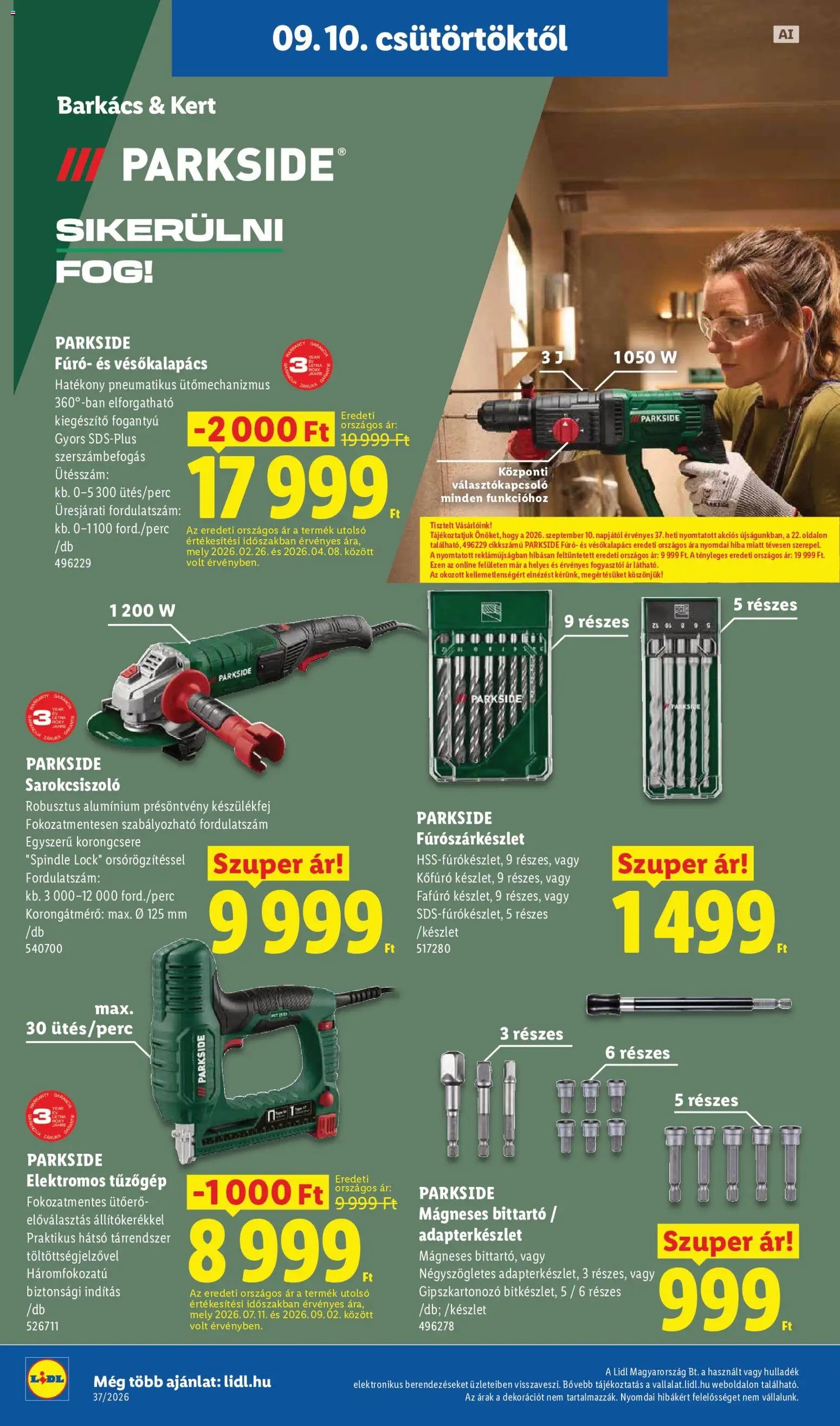 Lidl újság 2026.09.10. Lidl akciós újság