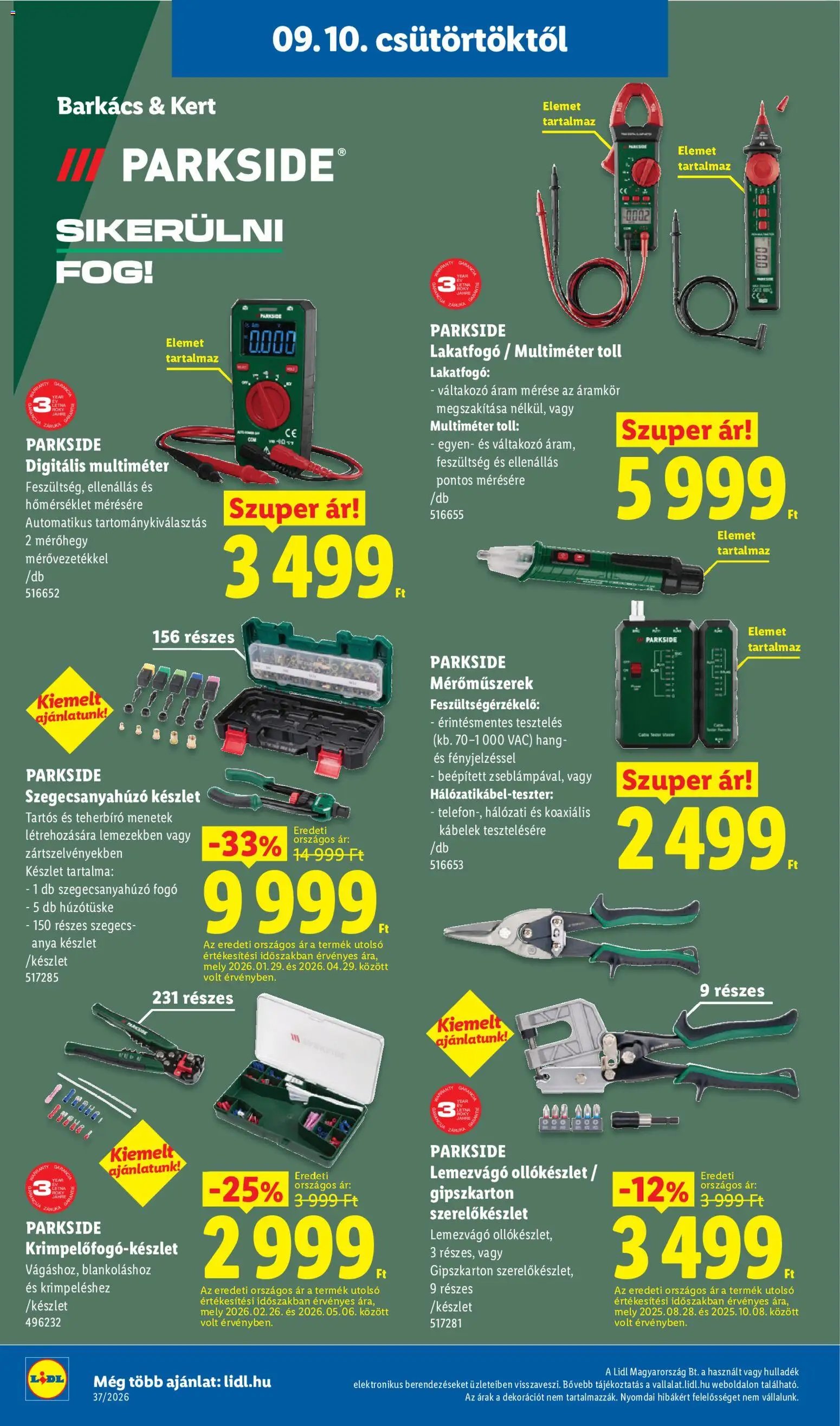 Lidl újság 2026.09.10. Lidl akciós újság