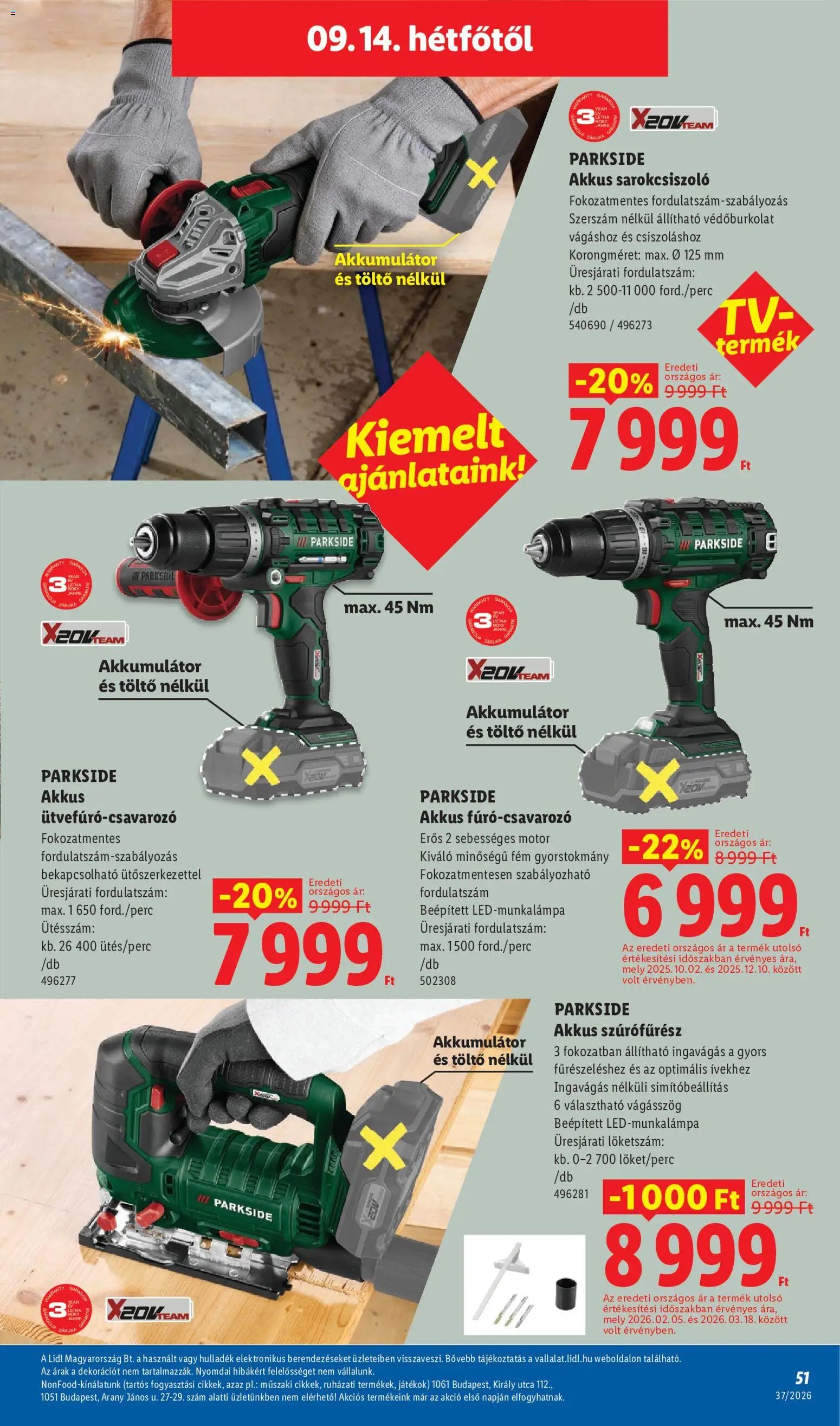 Lidl újság 2026.09.10. Lidl akciós újság