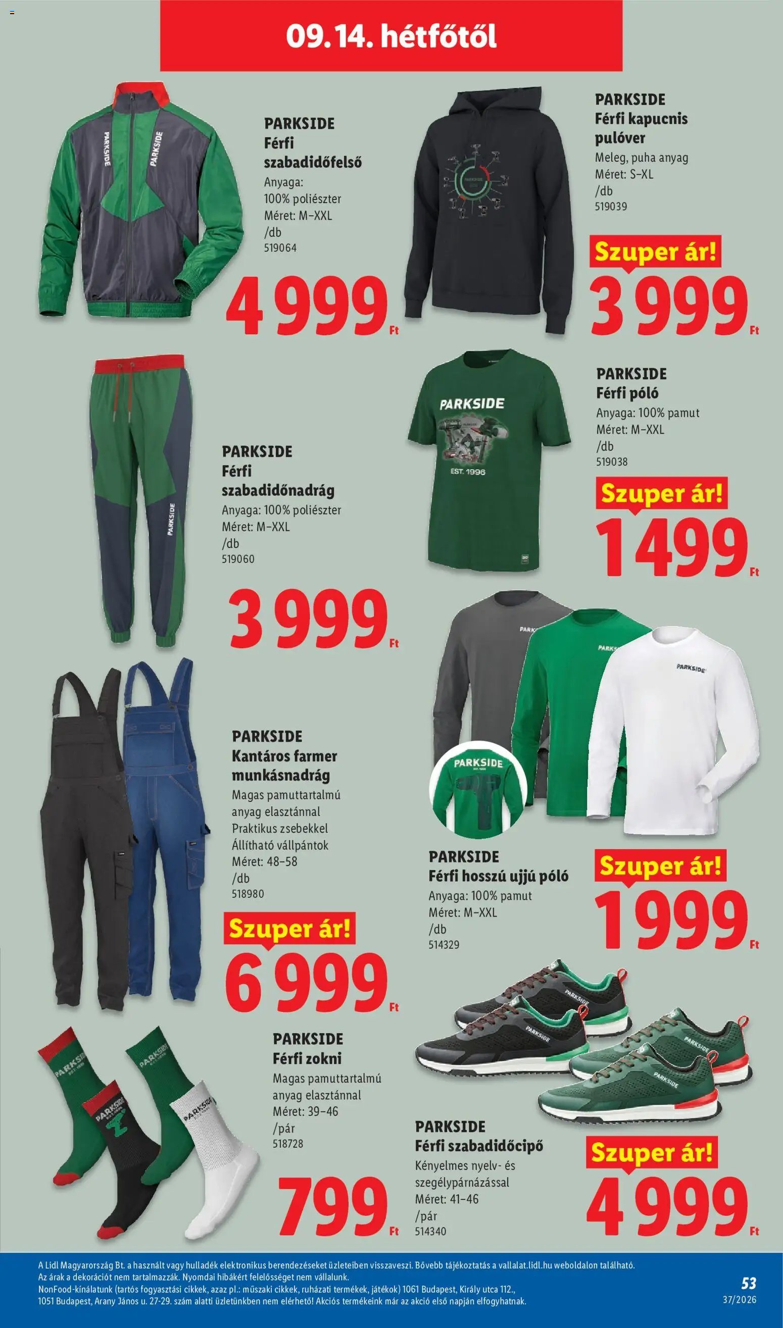 Lidl újság 2026.09.10. Lidl akciós újság