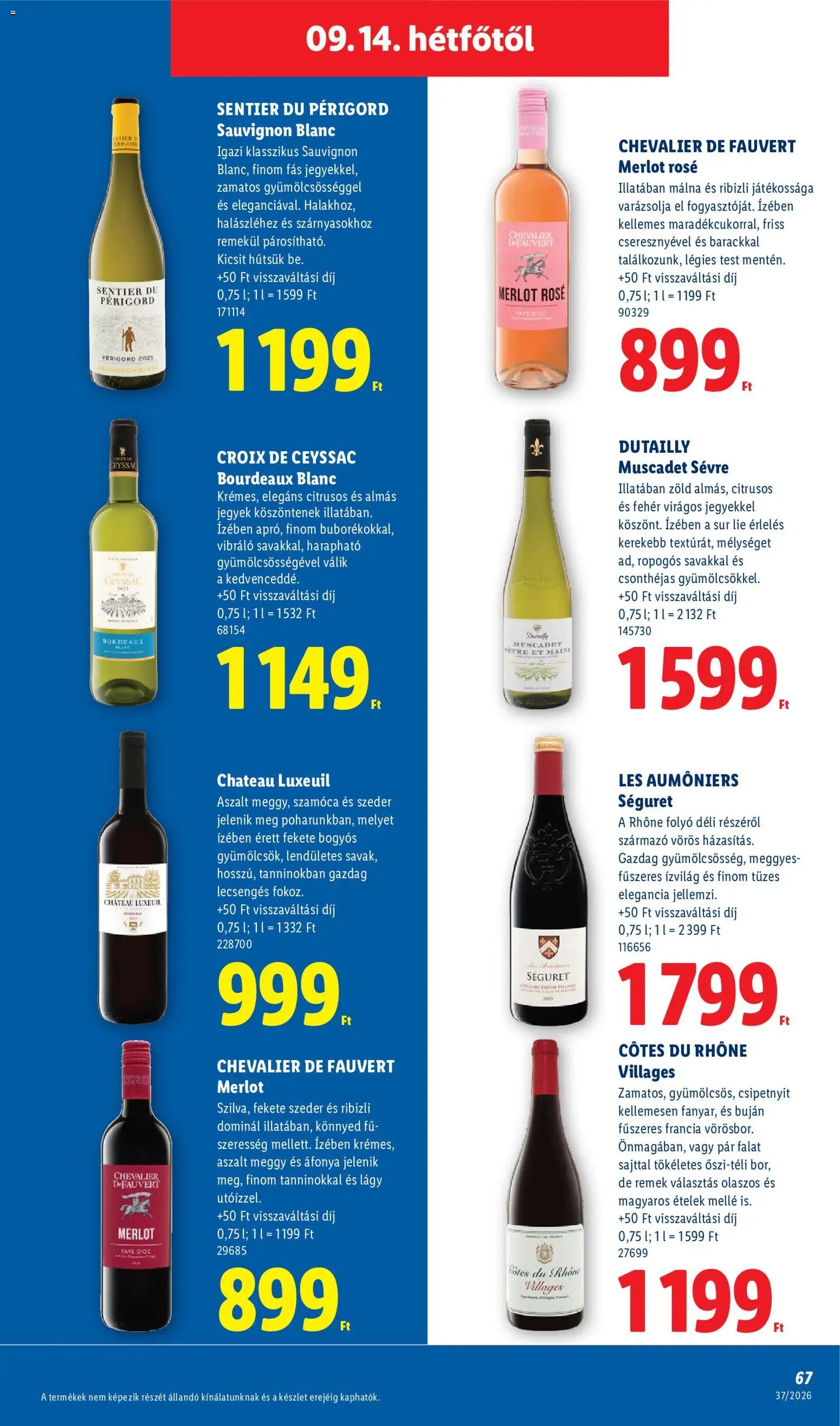 Lidl újság 2026.09.10. Lidl akciós újság