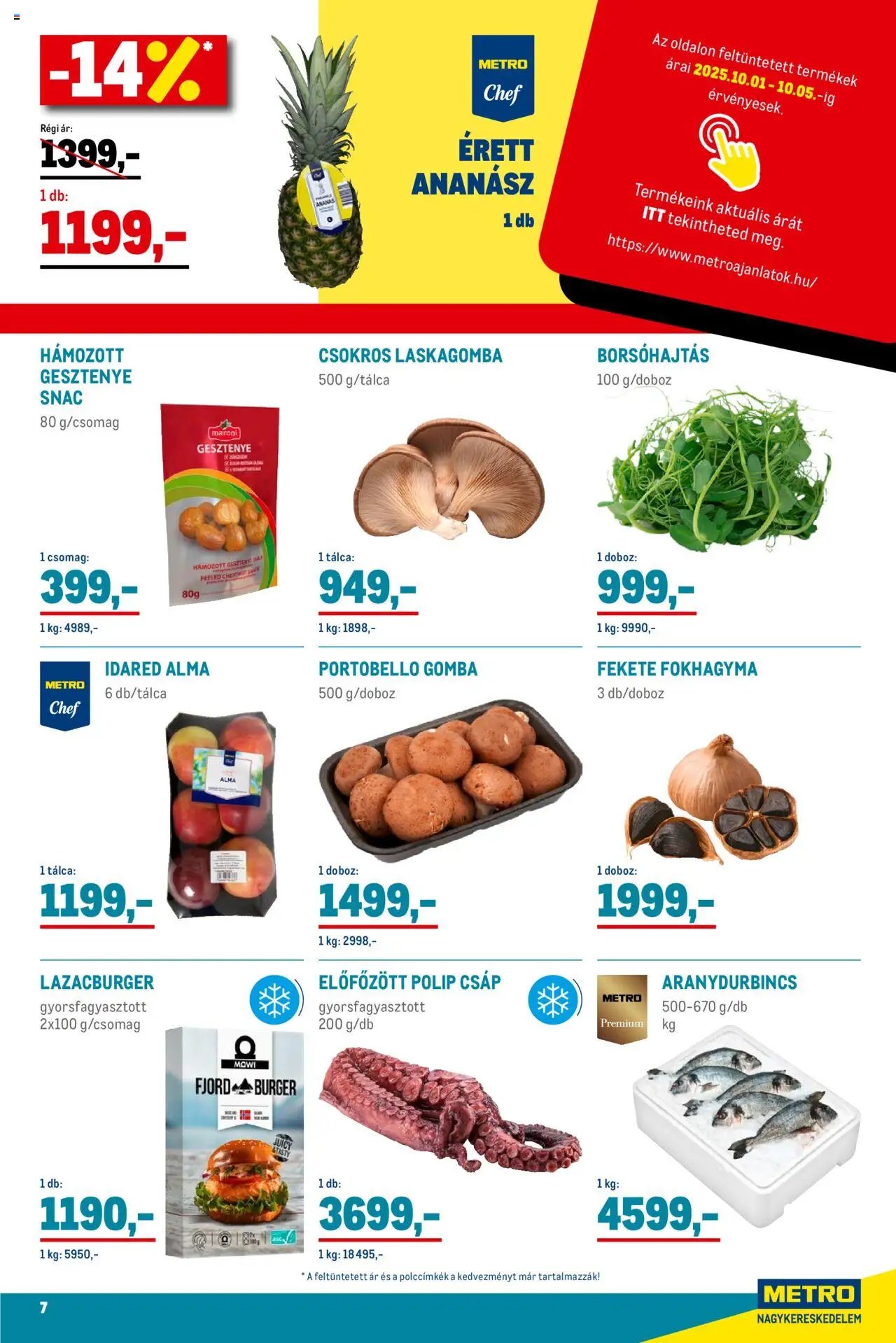 Metro újság 2025.10.01. Élelmiszer és Szezonális Ajánlataink! 2025/10 (2025-10-01 - 2025-10-31)