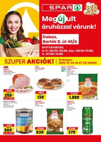 Spar újság 2026.07.23. Spar Dabas üzlet megújulás