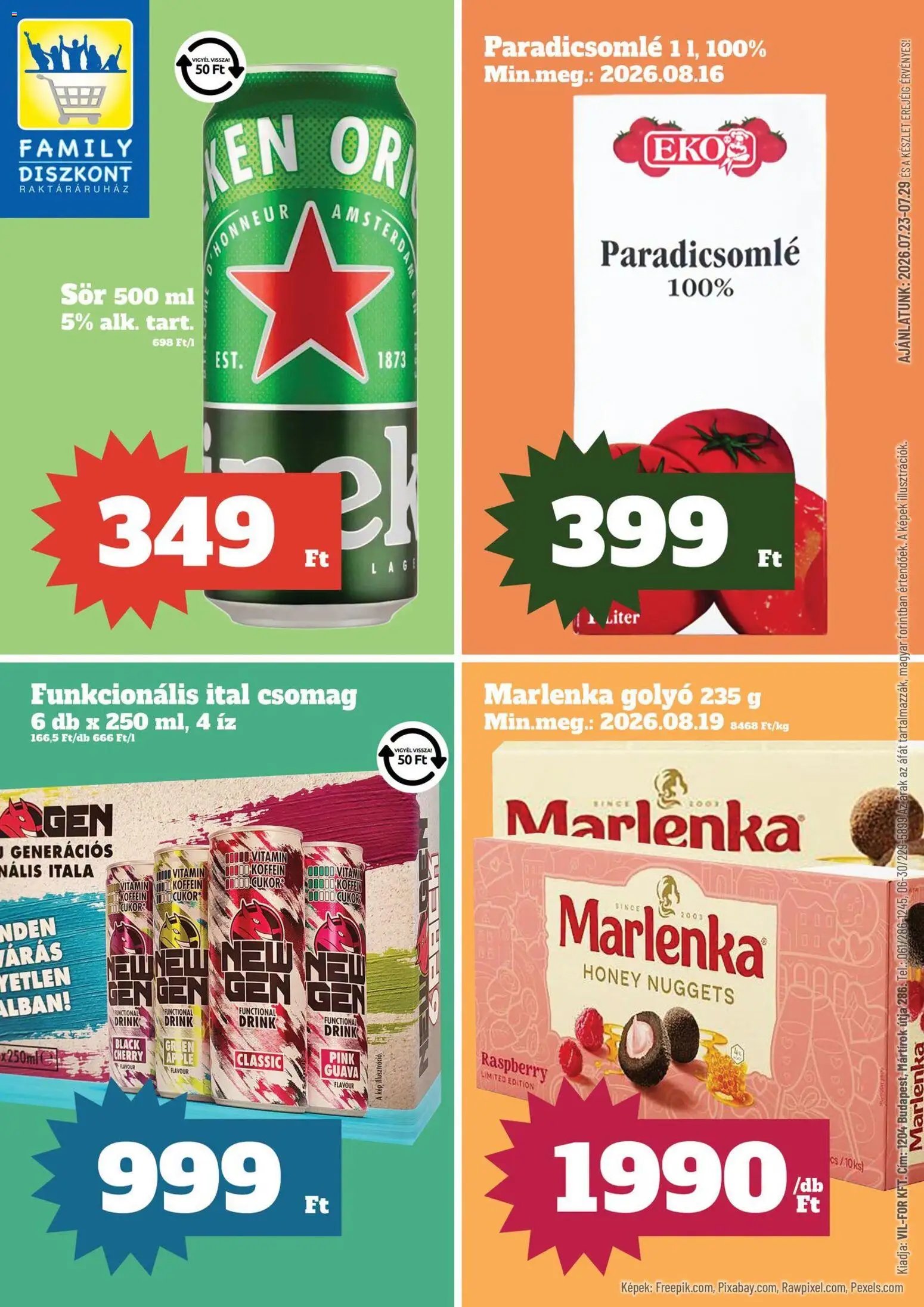 Family Diszkont újság 2026.07.23. Family Diszkont akciós újság