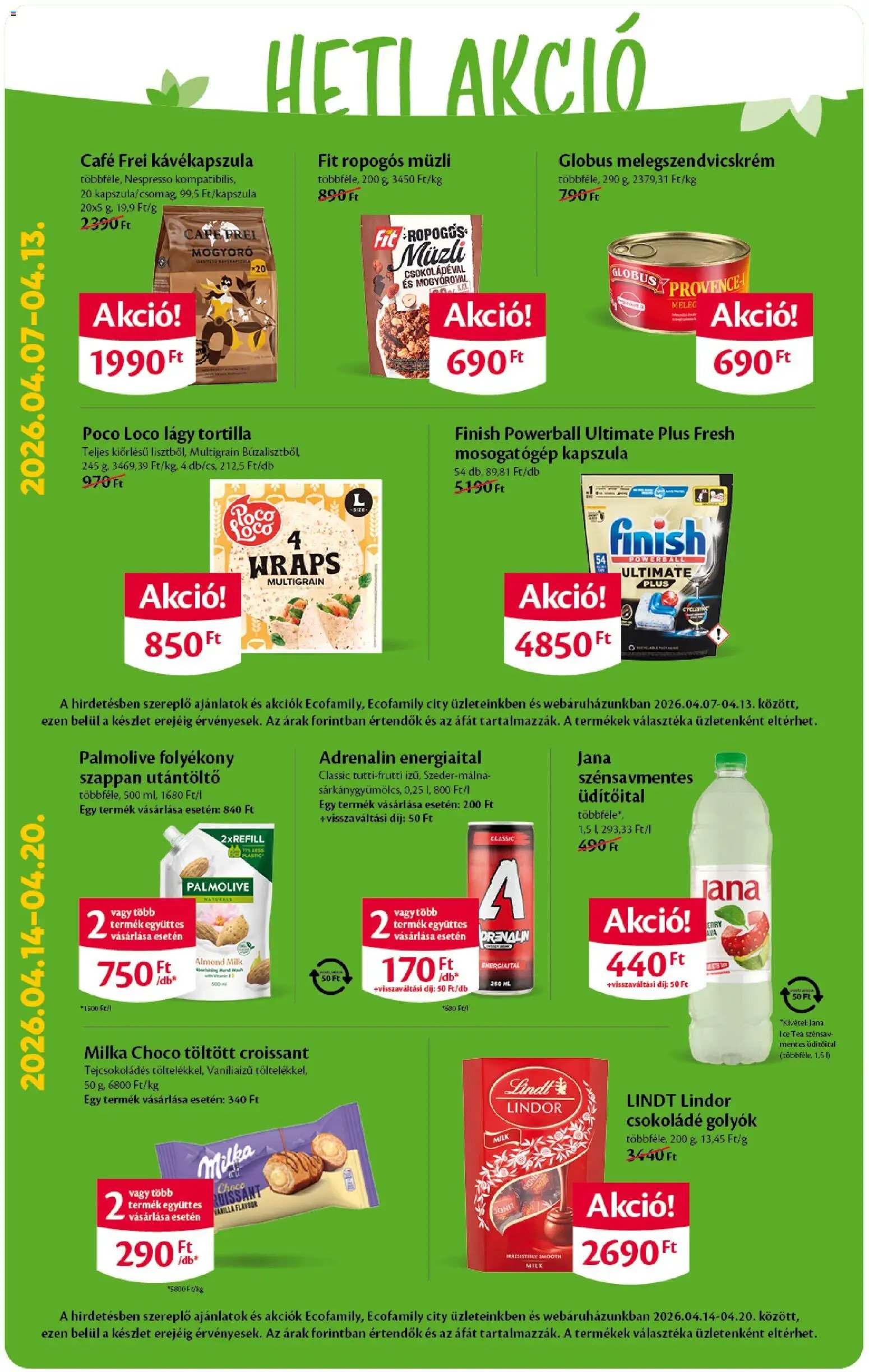 EcoFamily újság 2026.04.09. EcoFamily City akciós újság (2026-04-09 - 2026-04-19)