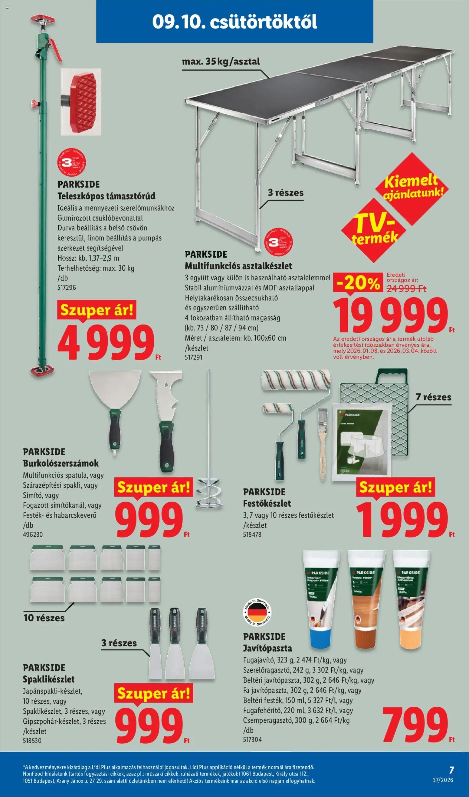 Lidl újság 2026.09.10. Lidl Nonfood kínálatunk