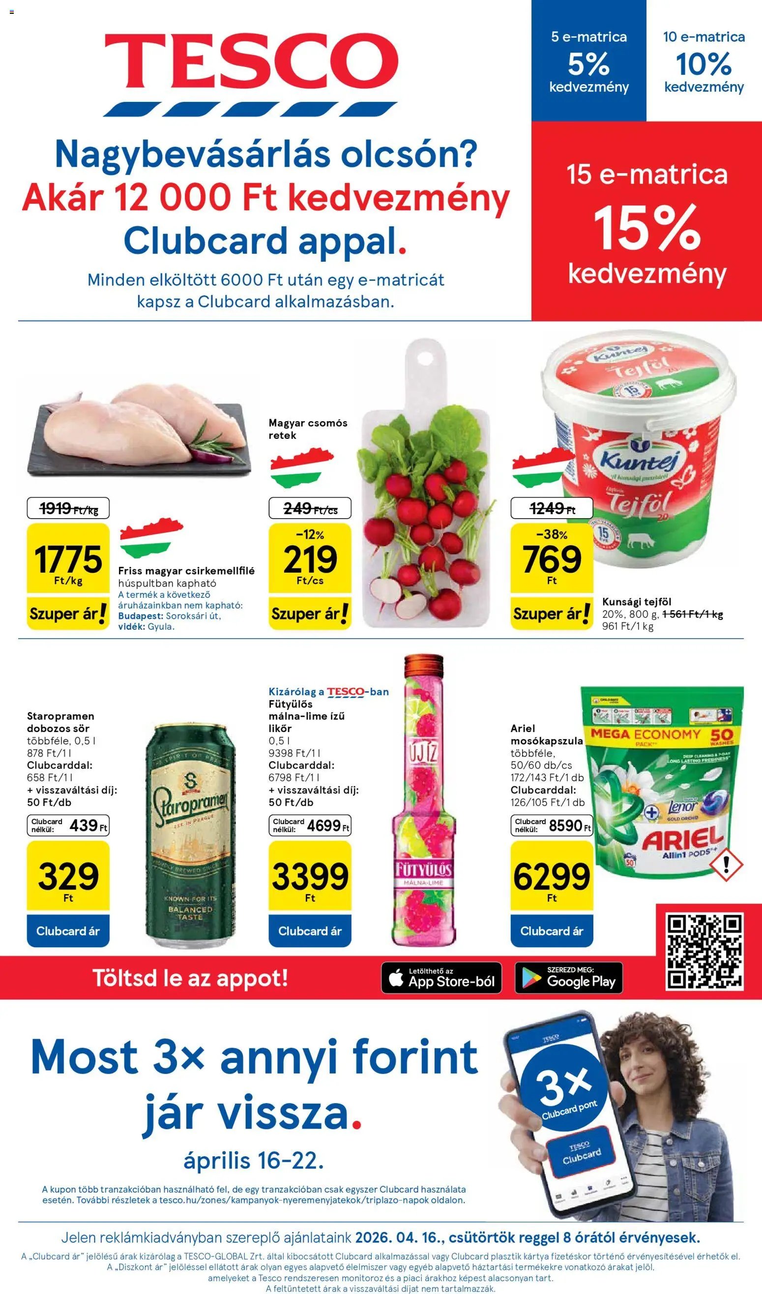 Tesco újság 2026.04.16. Tesco aktuális akciós újság (2026-04-16 - 2026-04-22)