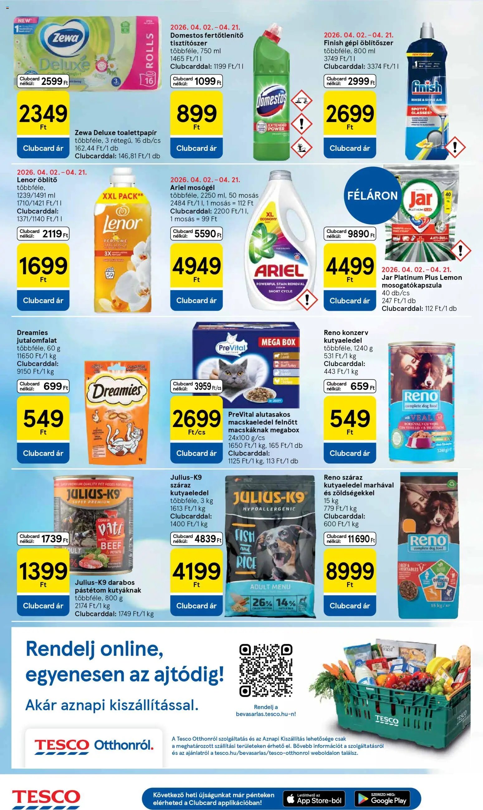 Tesco újság 2026.04.16. Tesco aktuális akciós újság (2026-04-16 - 2026-04-22)