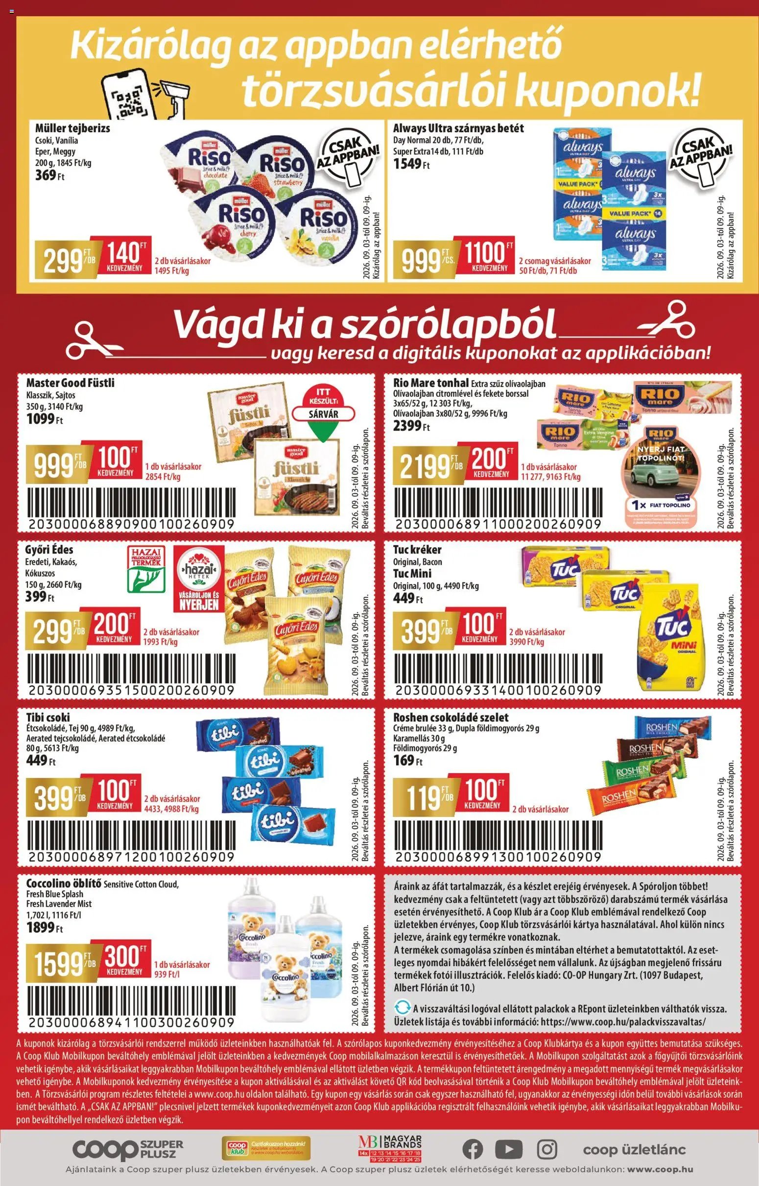 COOP újság 2026.09.03. COOP - Észak Kelet Pro-Coop Zrt - Szuper Plusz