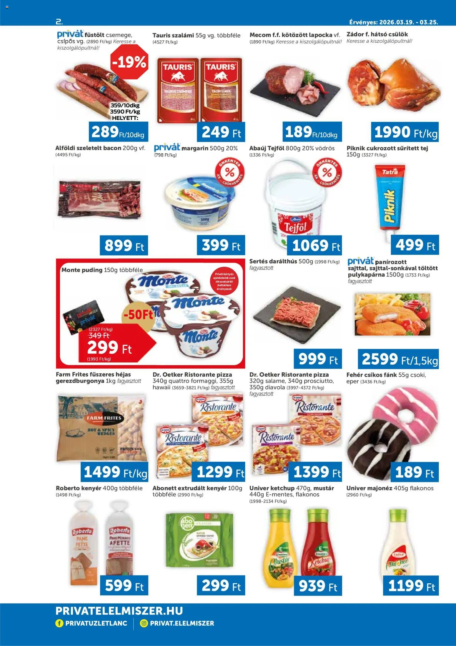 PRIVÁT újság 2026.03.19. PRIVÁT akciós újság (2026-03-19 - 2026-03-25)
