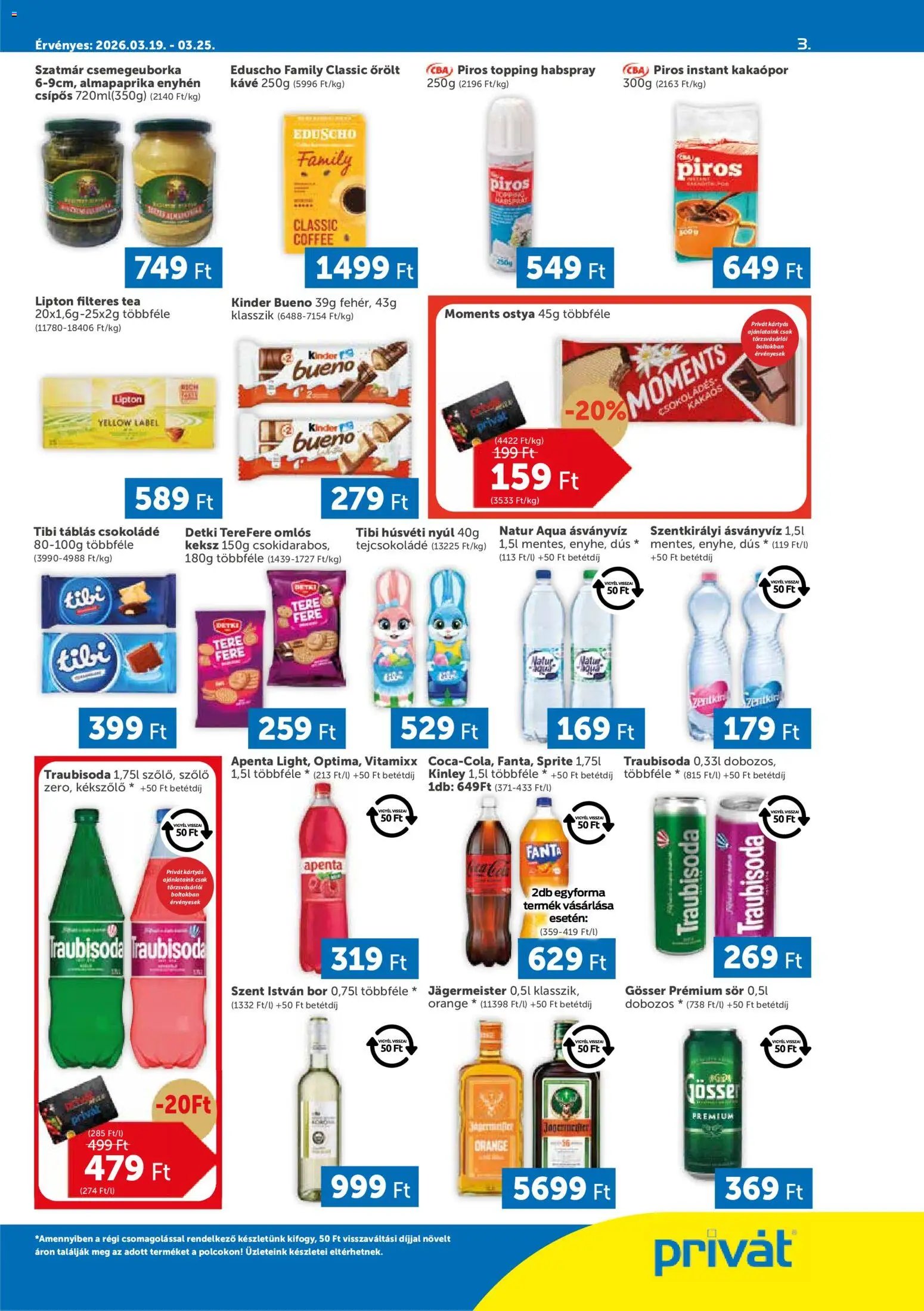 PRIVÁT újság 2026.03.19. PRIVÁT akciós újság (2026-03-19 - 2026-03-25)