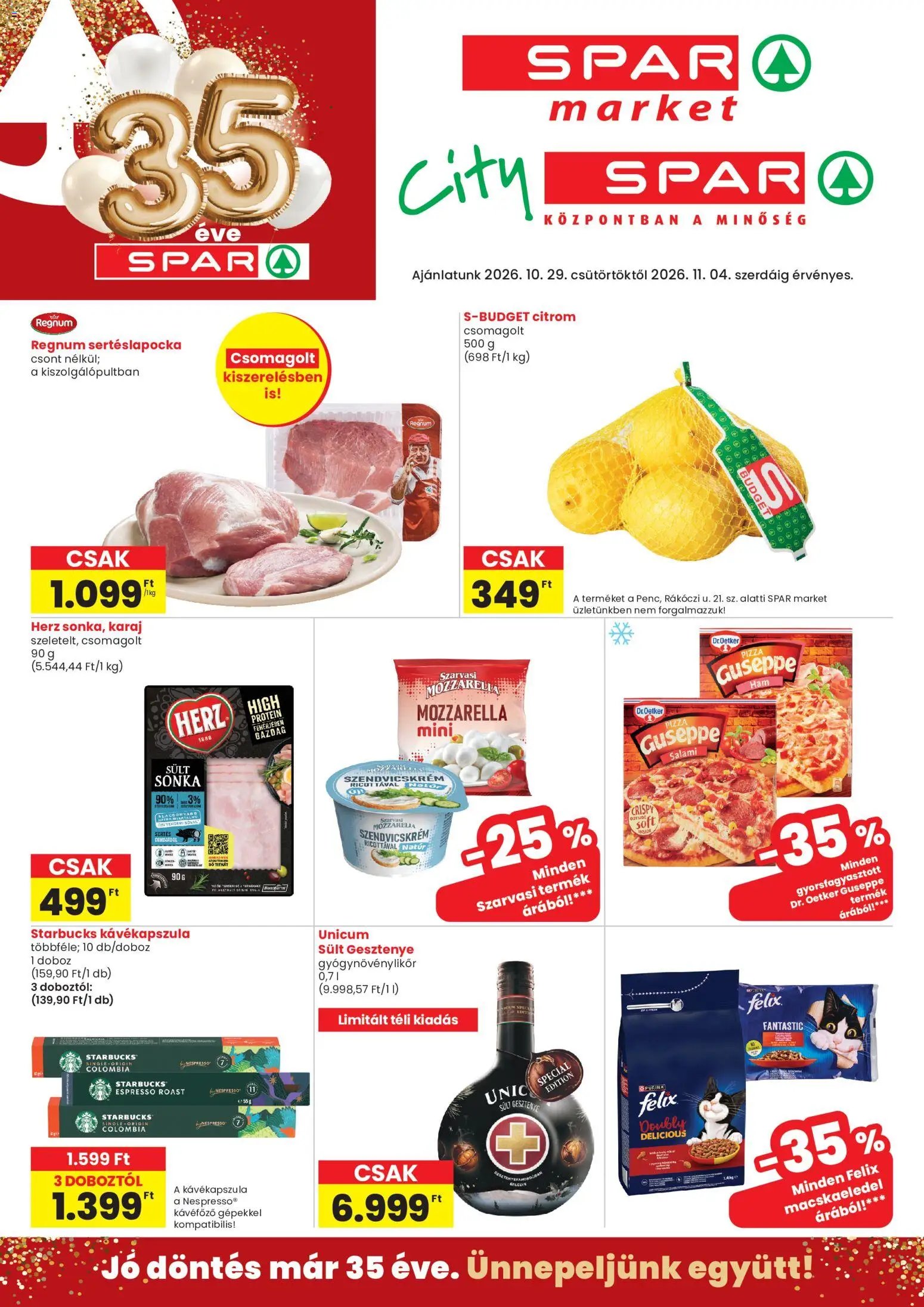 Spar Market akciós újság 2026.10.29. - lapozható formában szórólap ✳️