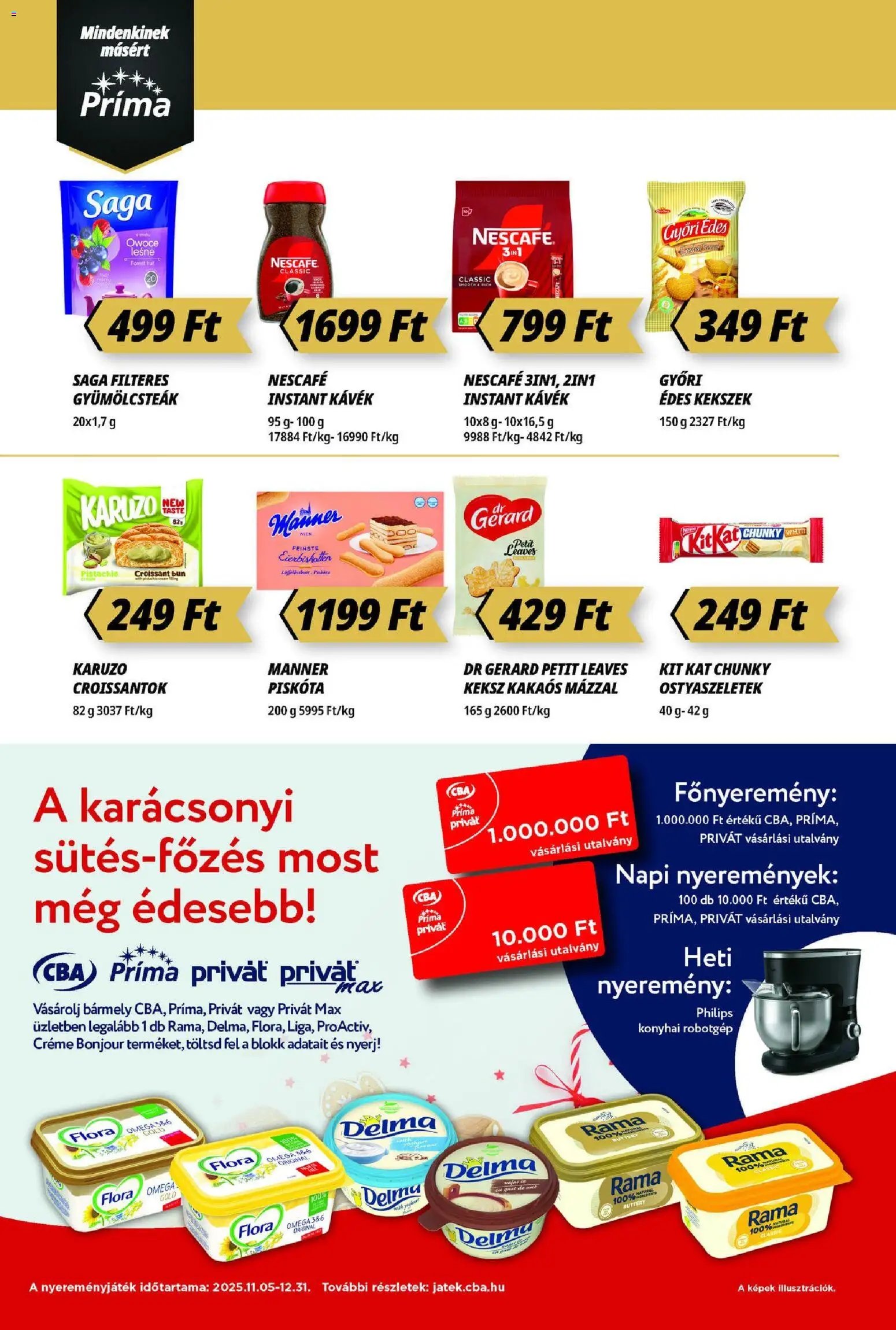 CBA Príma újság 2025.11.13. Akciós újság CBA Príma (2025-11-13 - 2025-11-19)