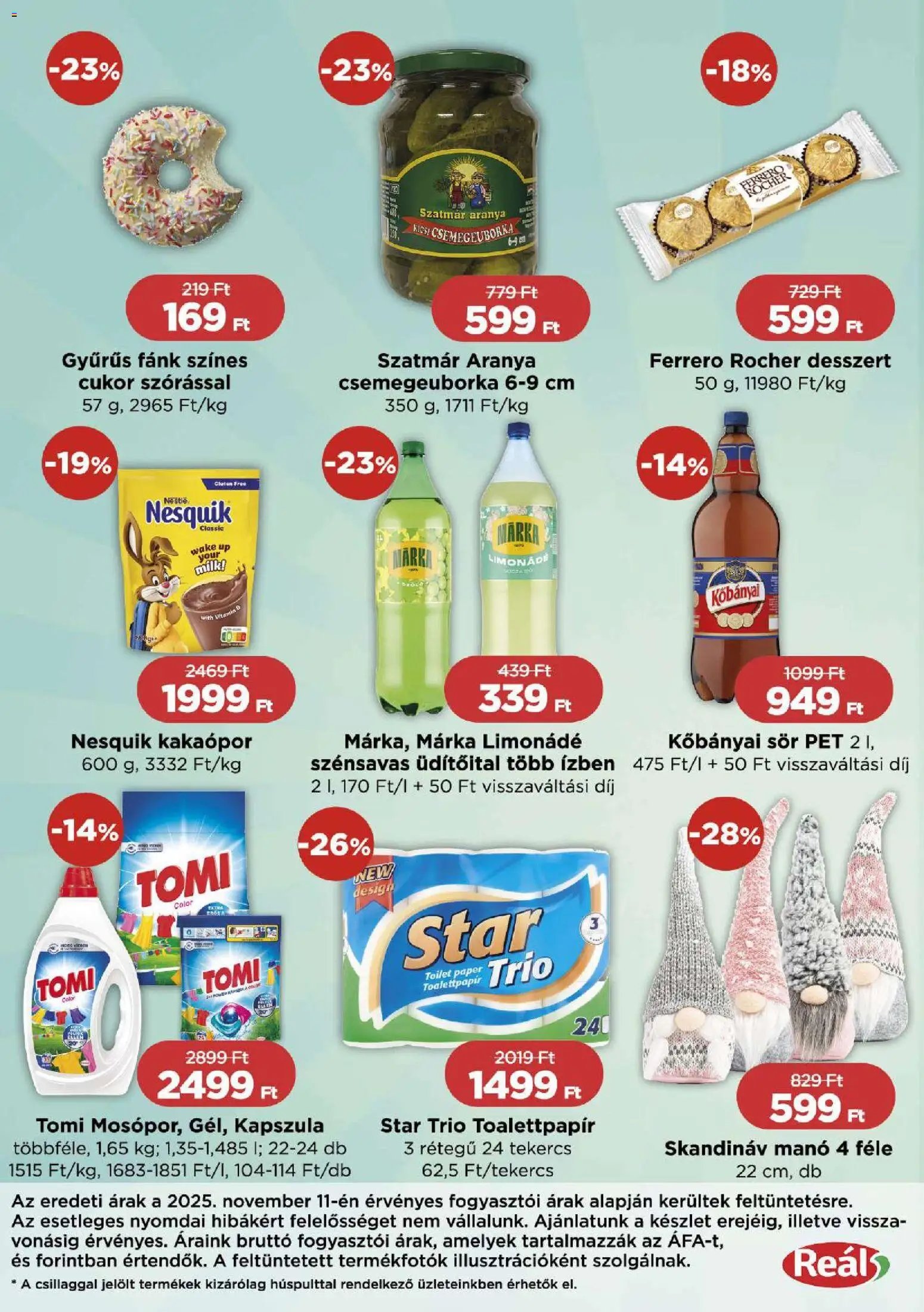 Reál újság 2025.11.20. Bevásárló hétvége - Pest megye (2025-11-20 - 2025-11-23)