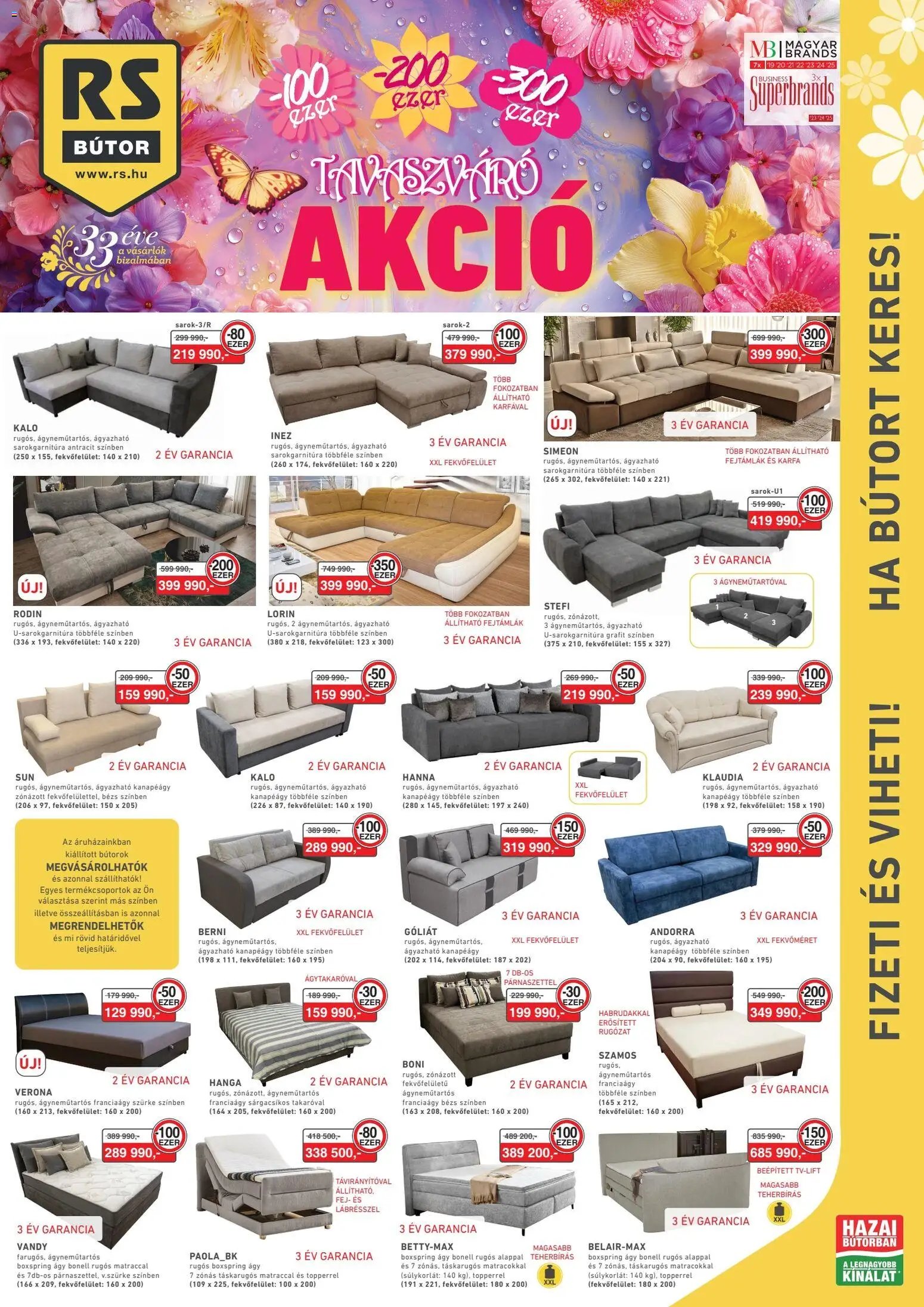 RS Bútor újság 2026.02.27. RS Bútor akciós újság (2026-02-27 - 2026-03-31)