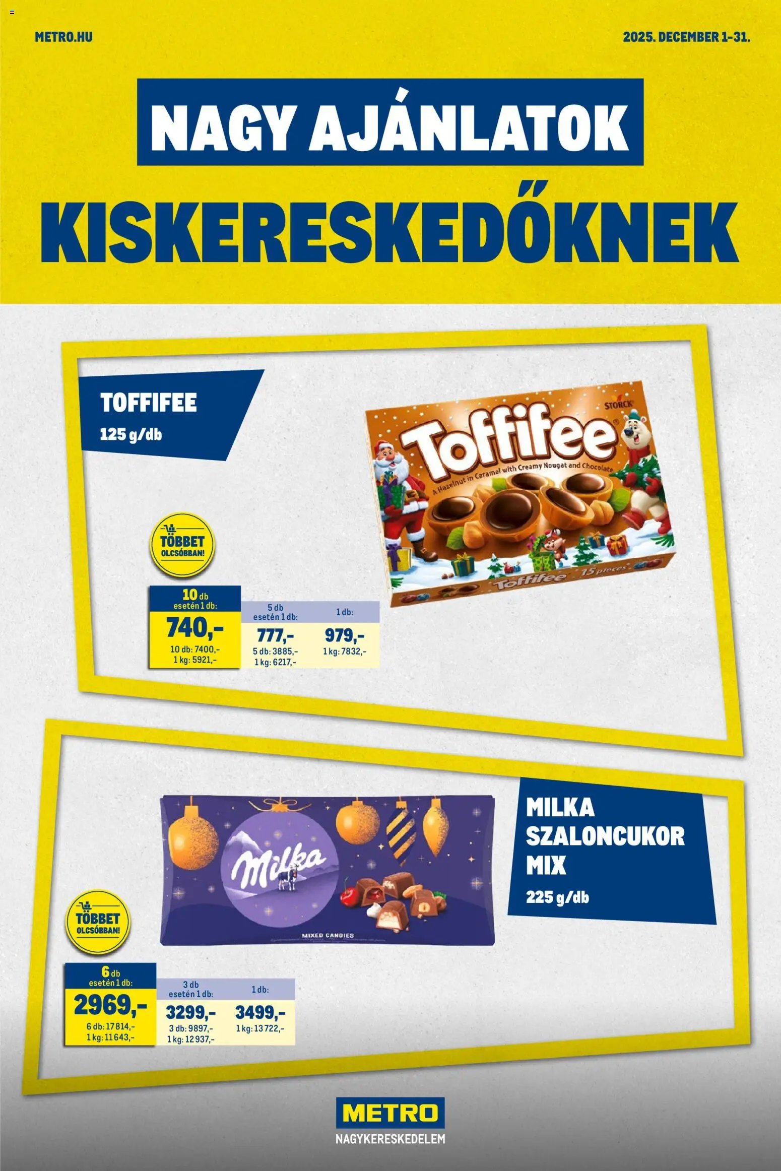 Metro újság 2025.12.01. Nagy Ajánlatok Kiskereskedőknek (2025-12-01 - 2025-12-31)