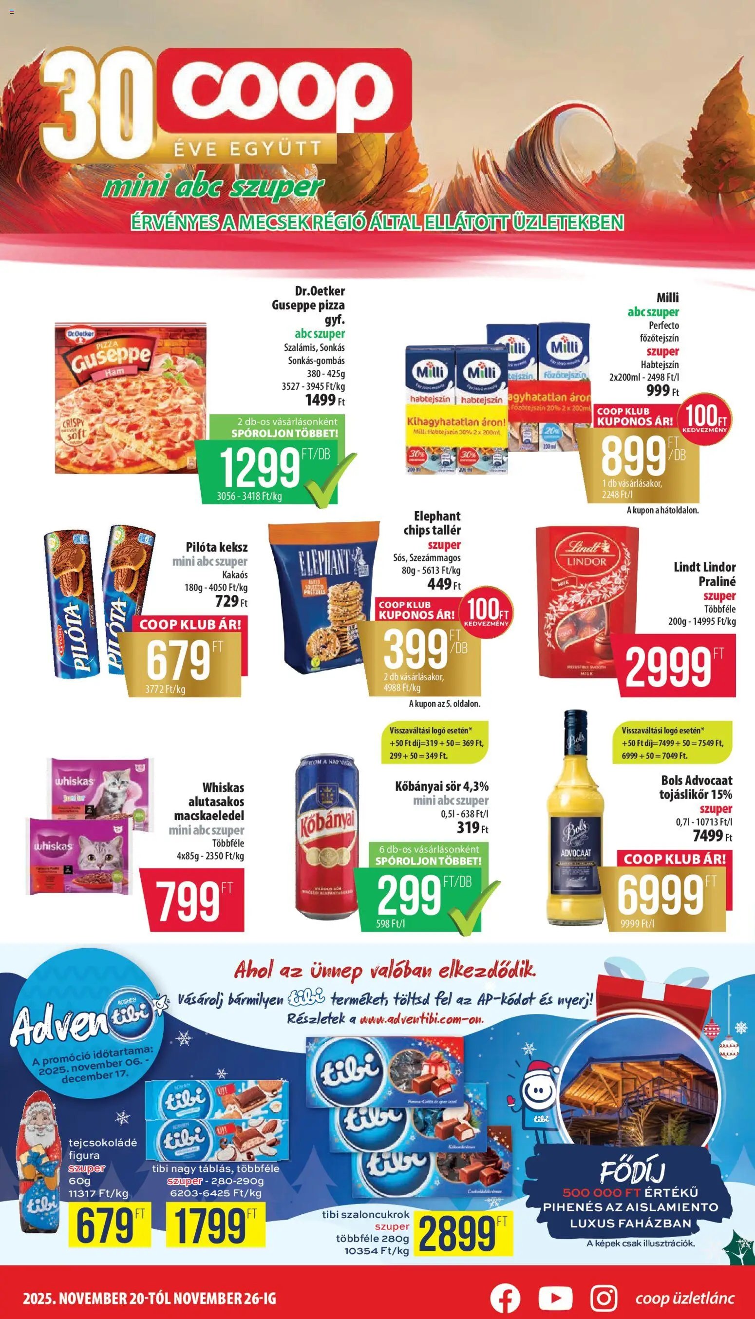 COOP újság 2025.11.20. Mecsek - Mini & Abc & Szuper (2025-11-20 - 2025-11-26)