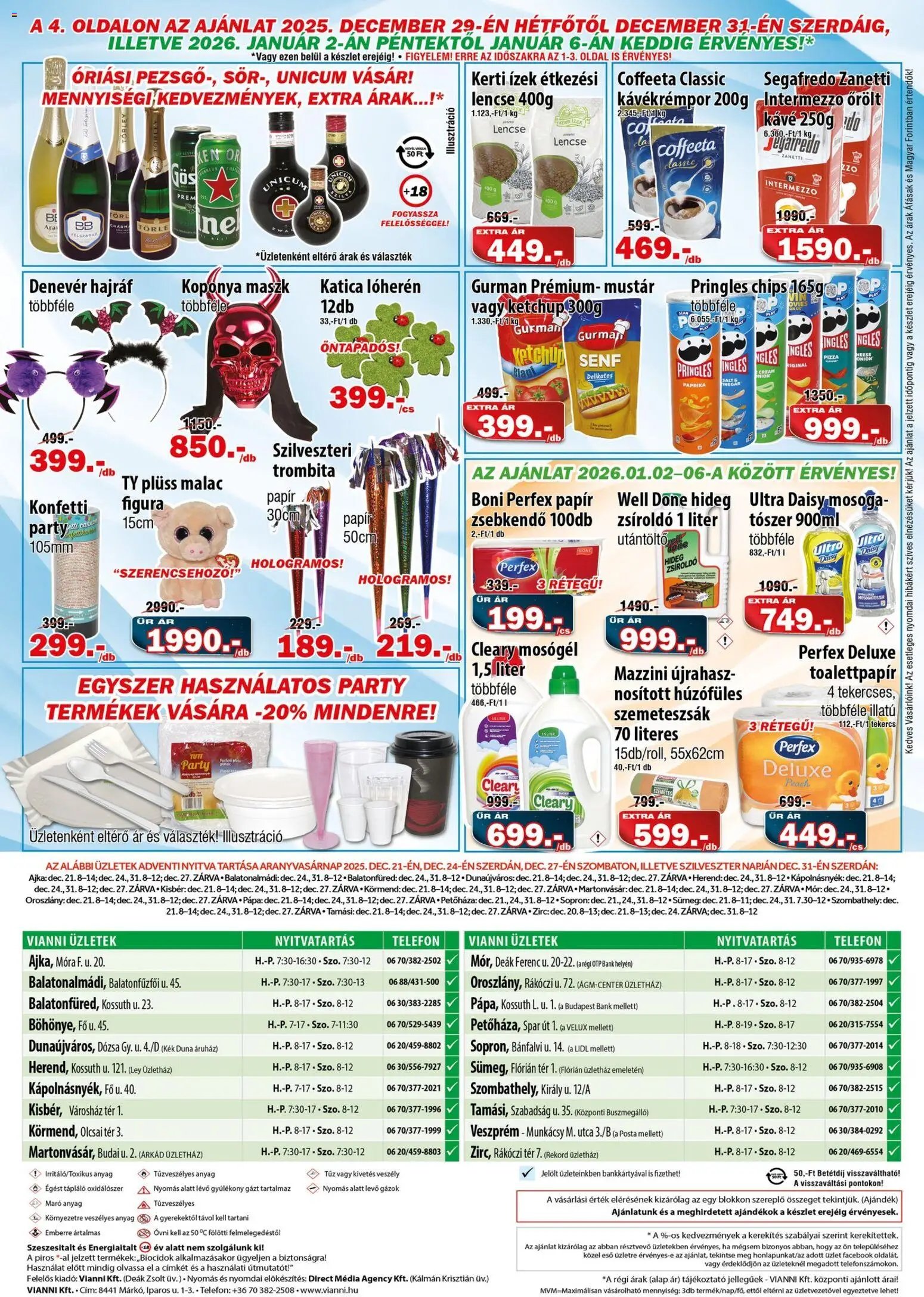Vianni újság 2025.12.17. Akciós újság Vianni (2025-12-17 - 2026-01-06)