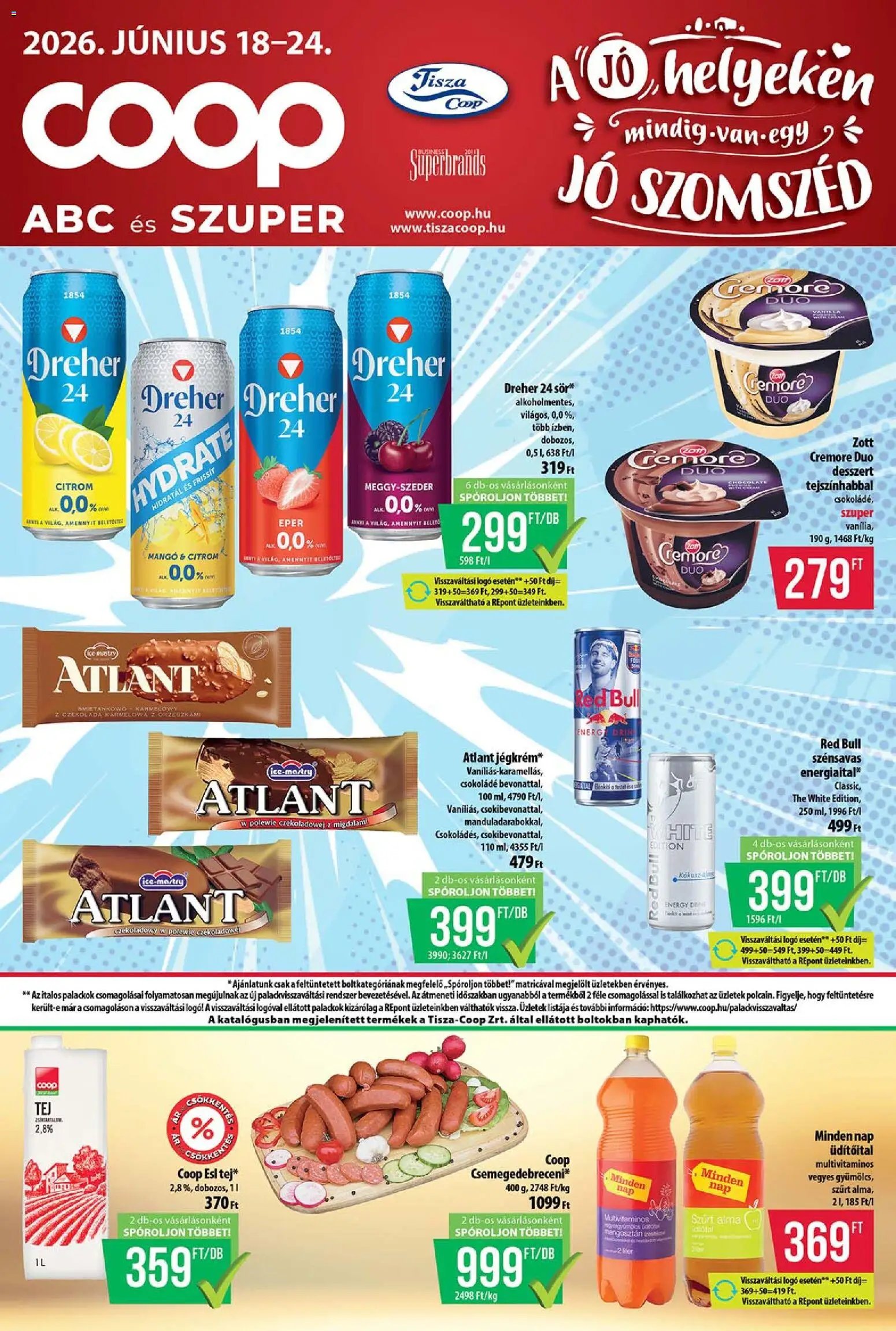 COOP újság 2026.06.18. COOP - Abc & Szuper / Tisza