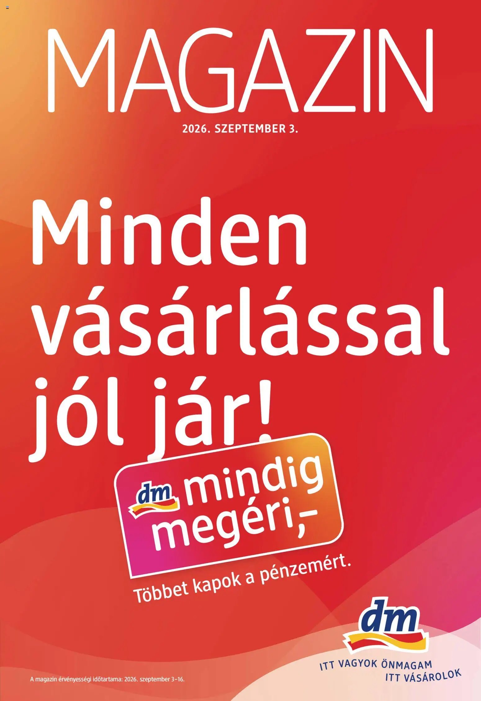 DM Drogerie Markt újság 2026.09.03. DM Drogerie Markt akciós újság