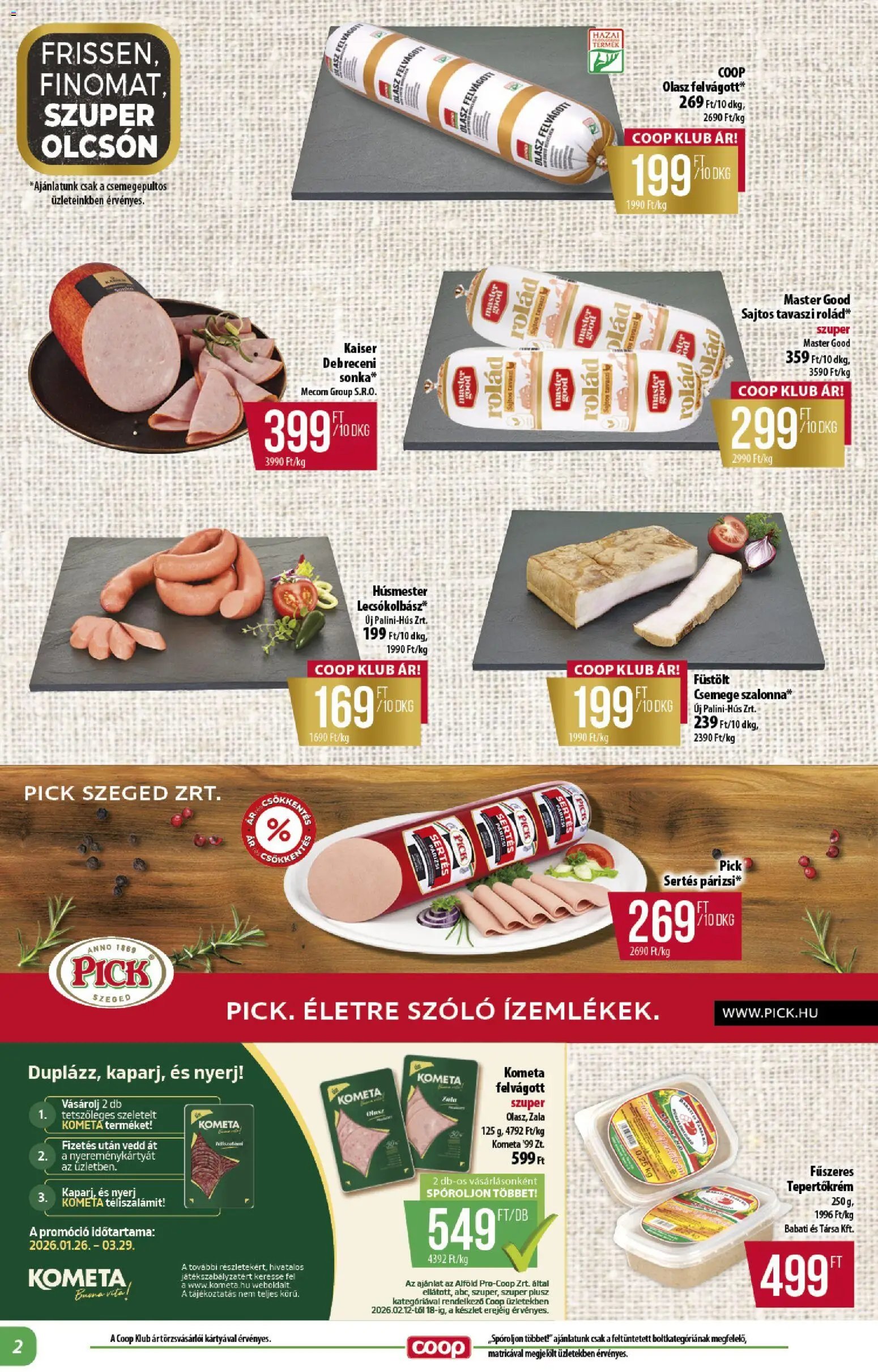 COOP újság 2026.02.12. Alföld Pro-Coop Zrt. - Abc szuper (2026-02-12 - 2026-02-18)