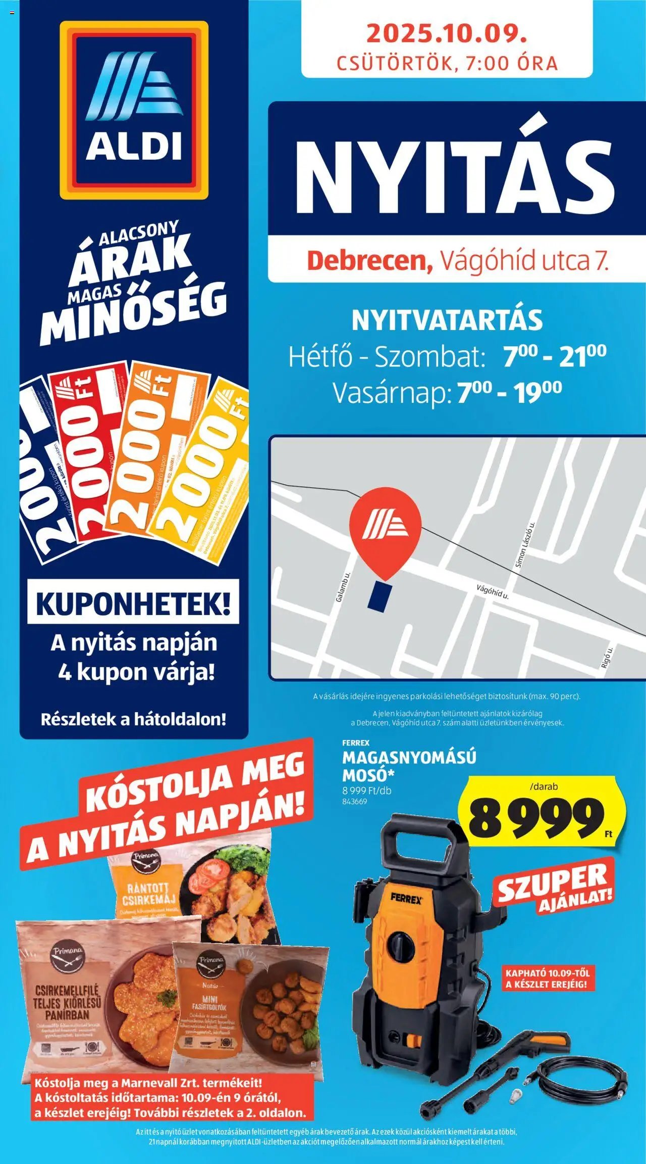 Aldi újság 2025.10.09. Üzletnyitás: Debrecen (2025-10-09 - 2025-10-11)