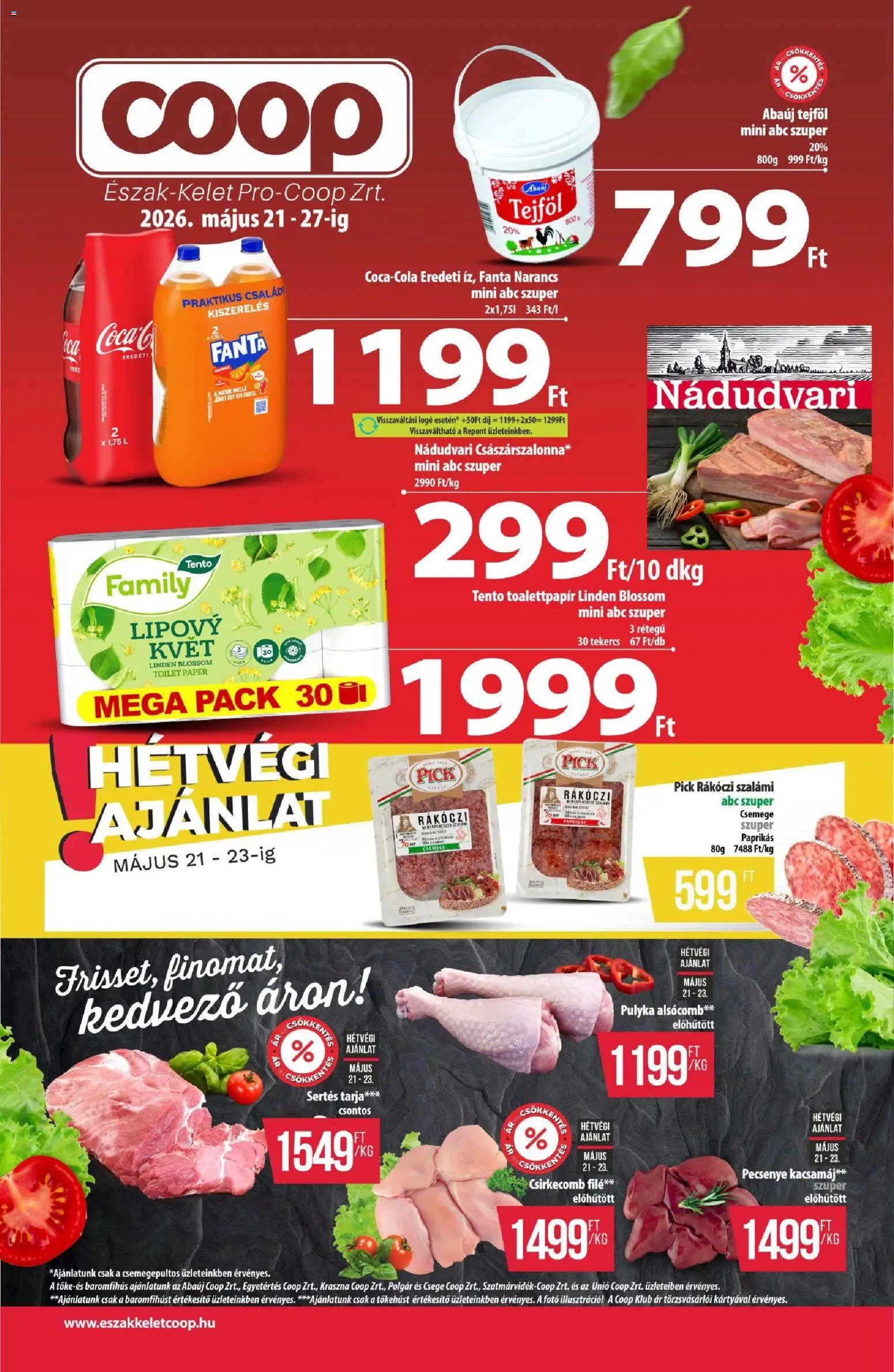 COOP újság 2026.05.21. COOP - Újság Észak Kelet Pro-Coop Zrt (2026-05-21 - 2026-05-27)