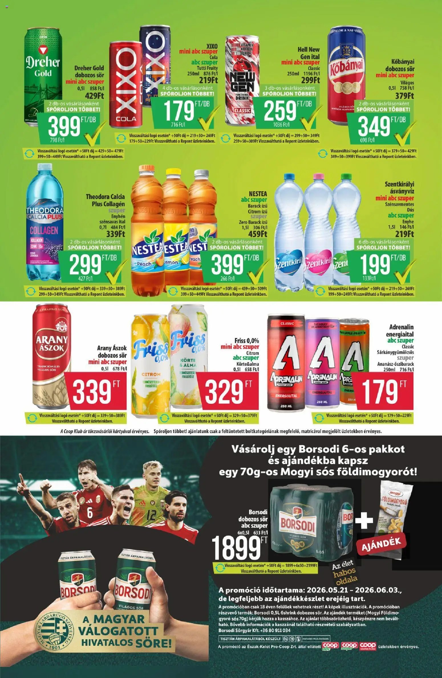 COOP újság 2026.05.21. COOP - Újság Észak Kelet Pro-Coop Zrt (2026-05-21 - 2026-05-27)