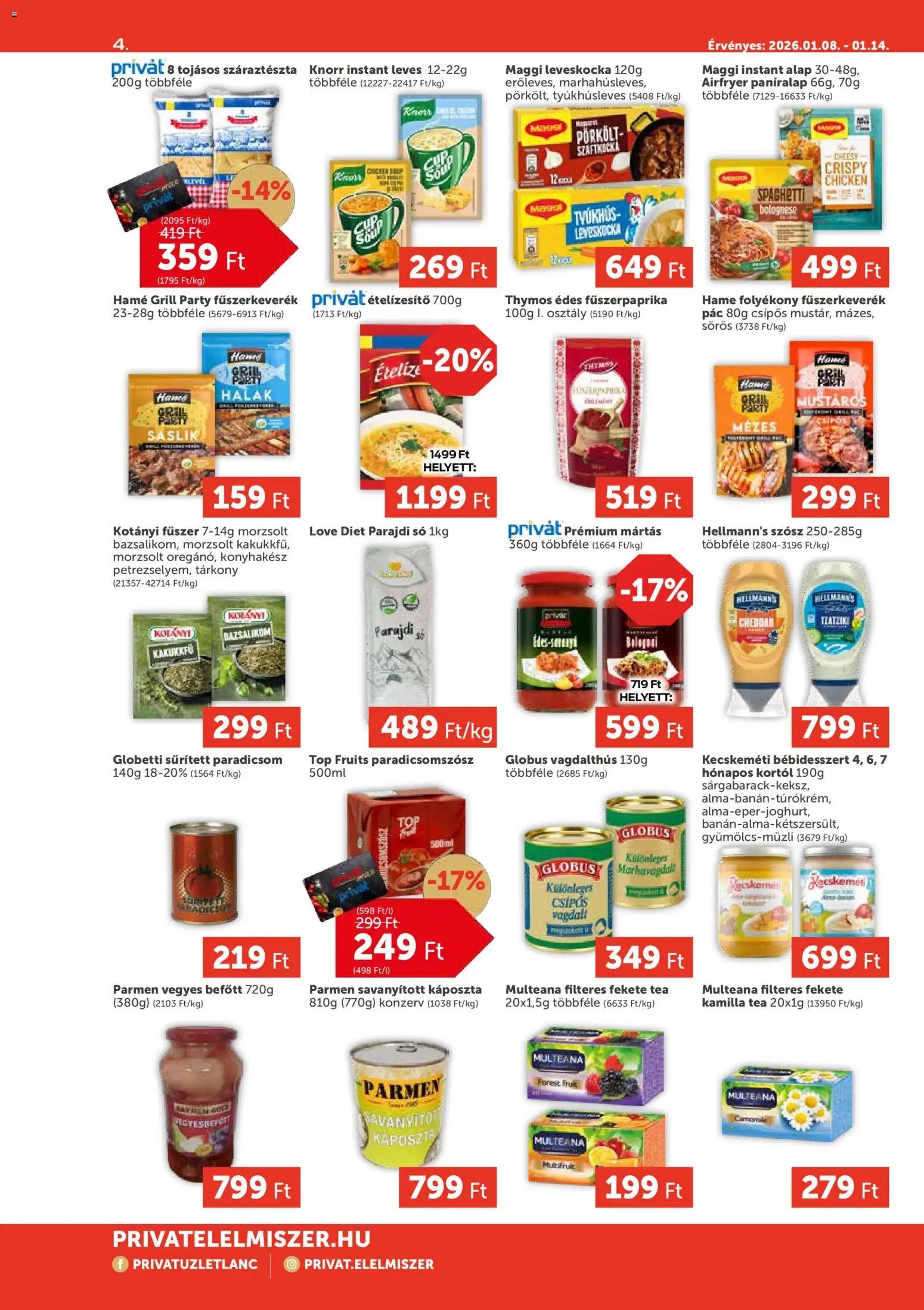 PRIVÁT újság 2026.01.08. Aktuális szórólap MAX (2026-01-08 - 2026-01-14)