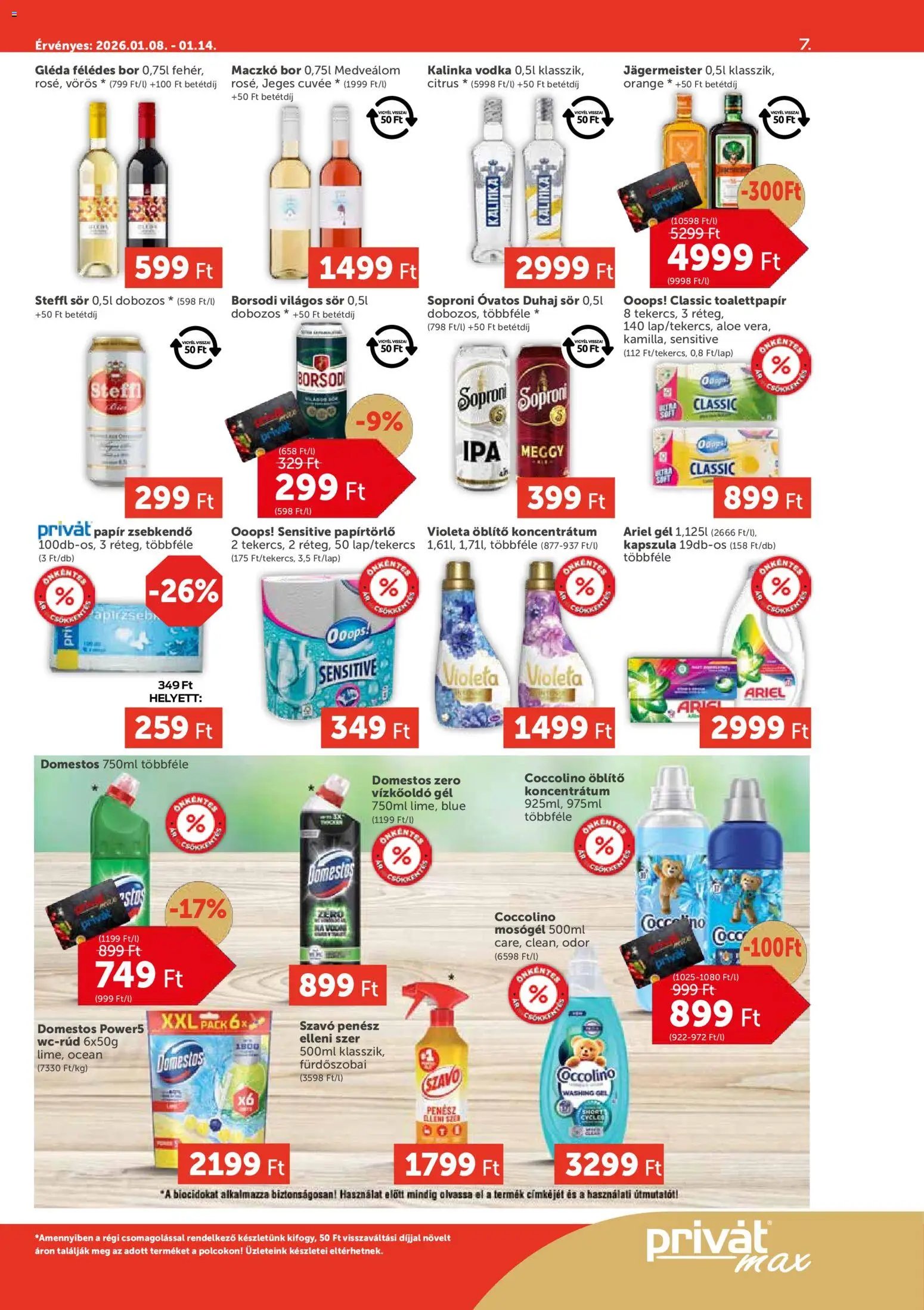 PRIVÁT újság 2026.01.08. Aktuális szórólap MAX (2026-01-08 - 2026-01-14)