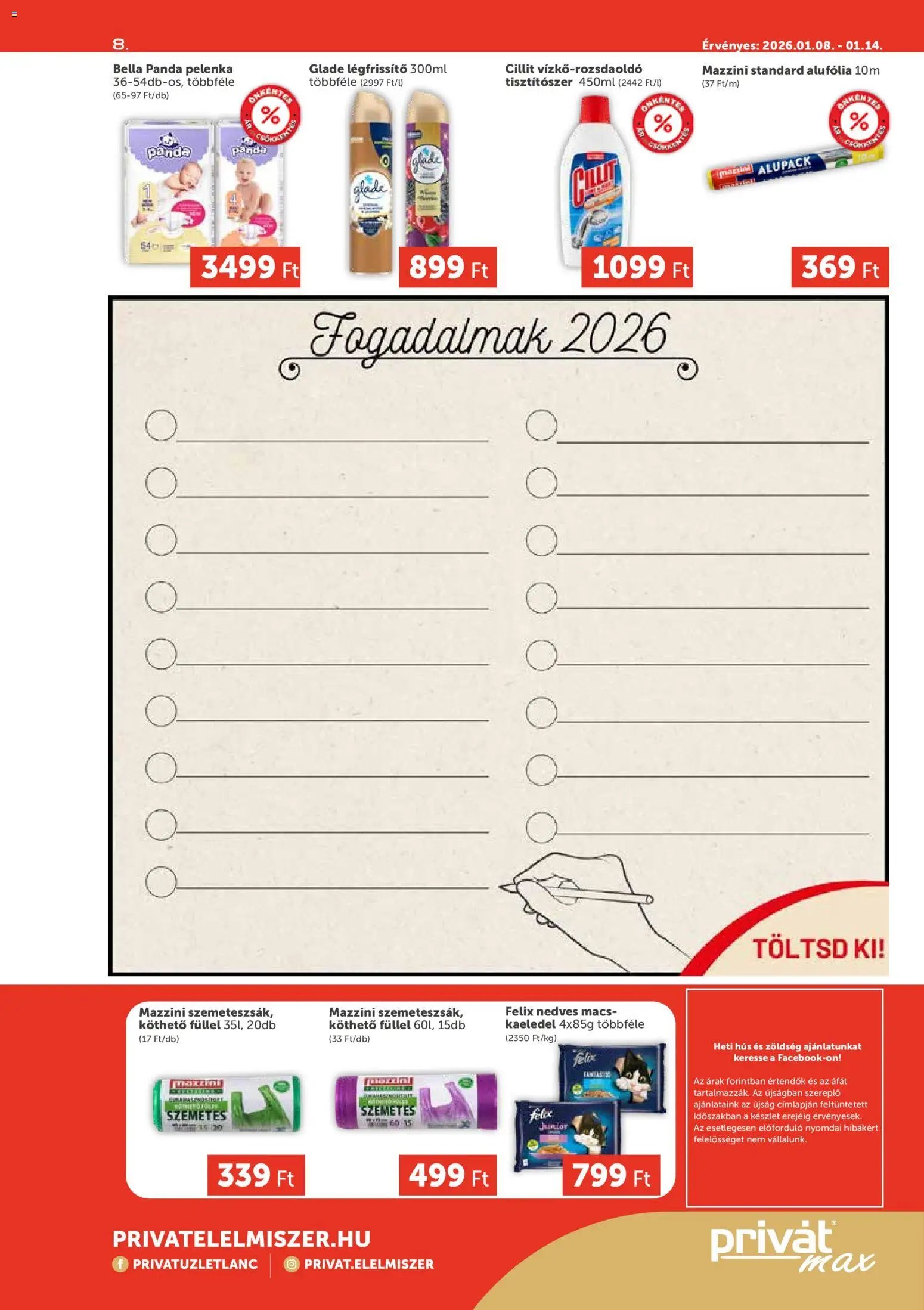 PRIVÁT újság 2026.01.08. Aktuális szórólap MAX (2026-01-08 - 2026-01-14)