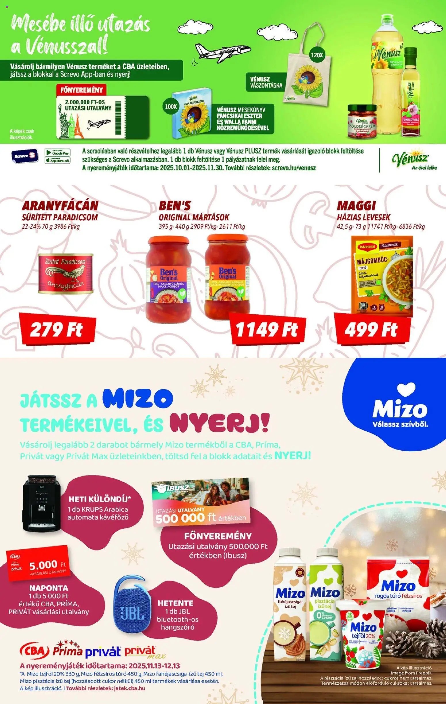 CBA újság 2025.11.13. Akciós újság CBA (2025-11-13 - 2025-11-19)