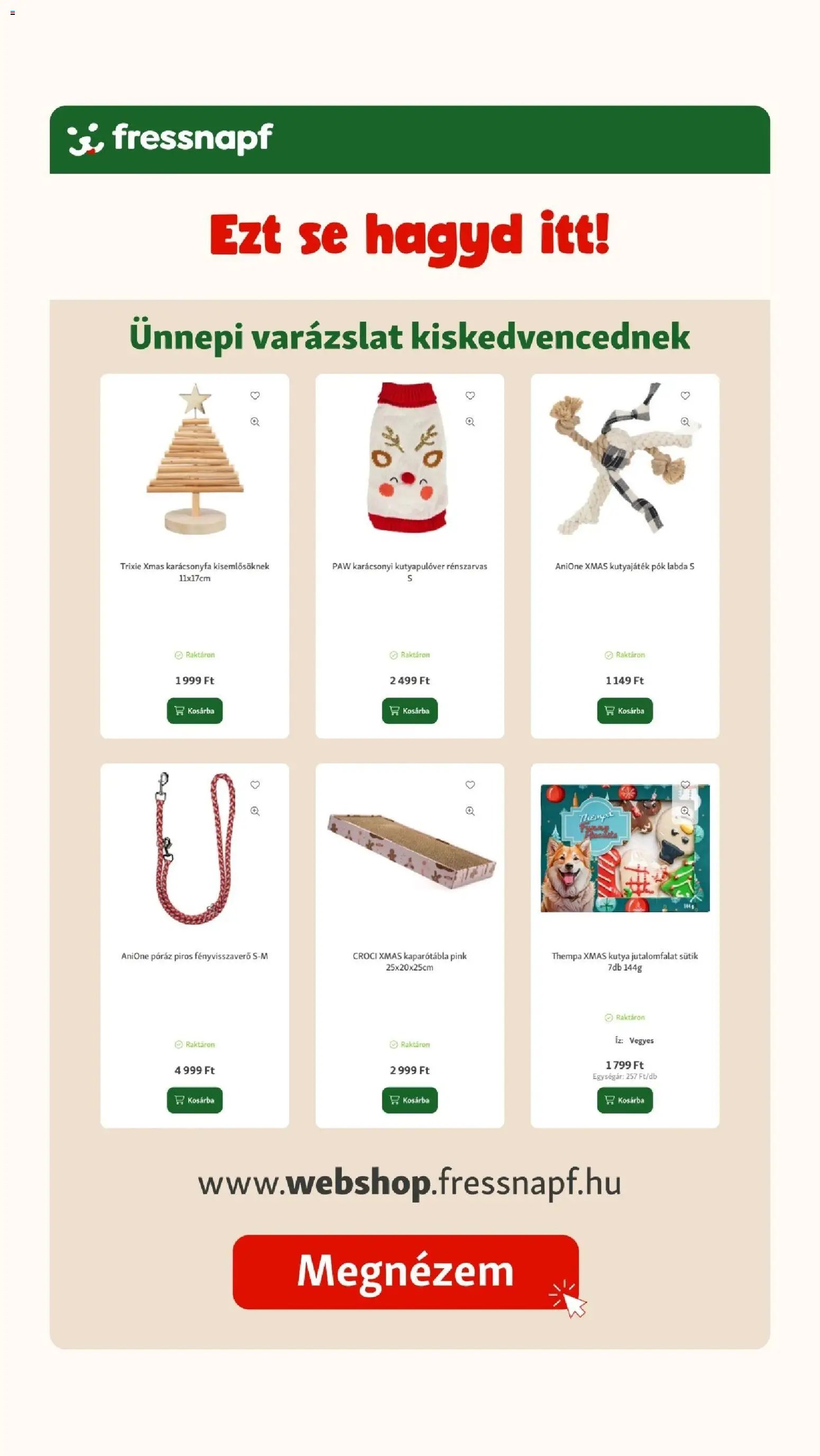 Fressnapf újság 2025.11.06. Akciós újság Fressnapf (2025-11-06 - 2025-11-12)