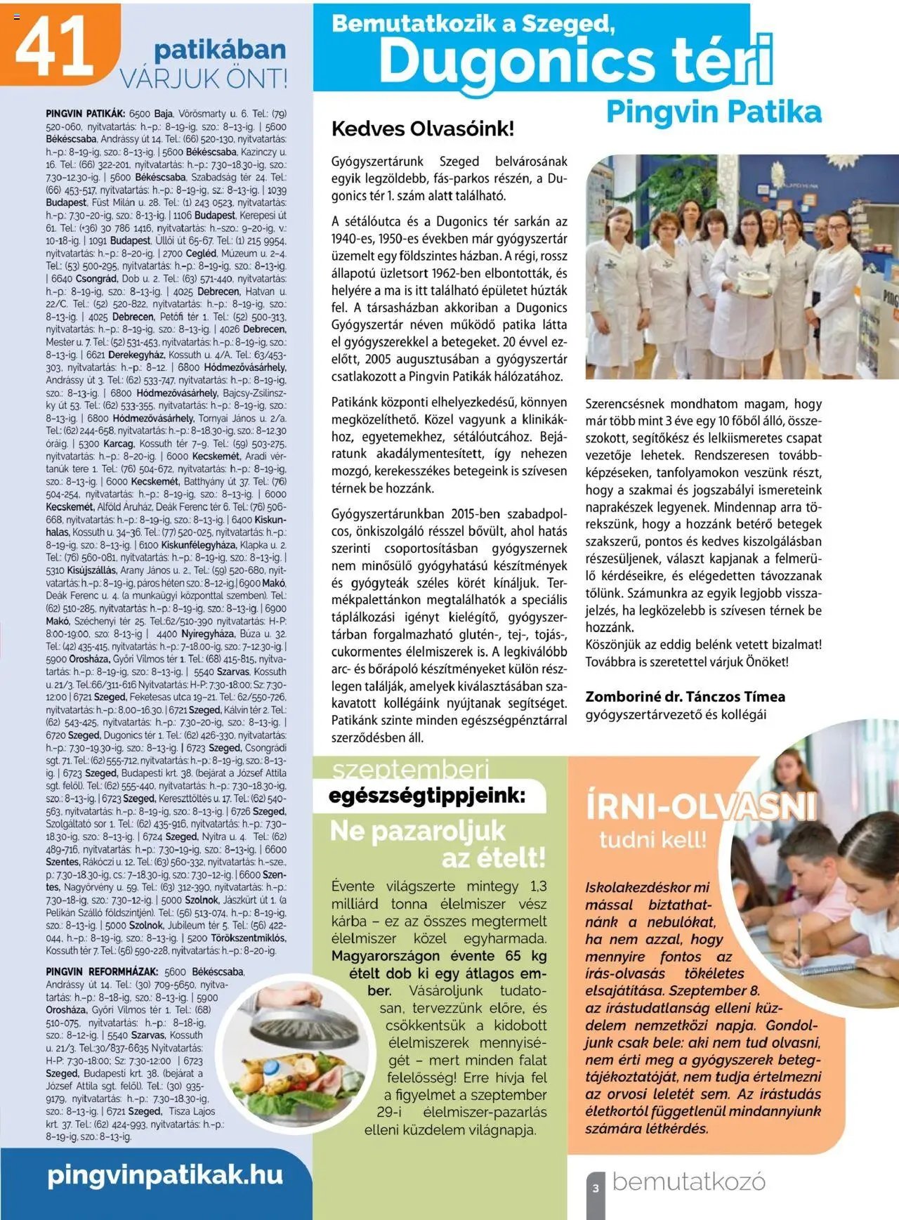 Pingvin Patika újság 2025.09.01. Pingvin Magazin (2025-09-01 - 2025-09-30)