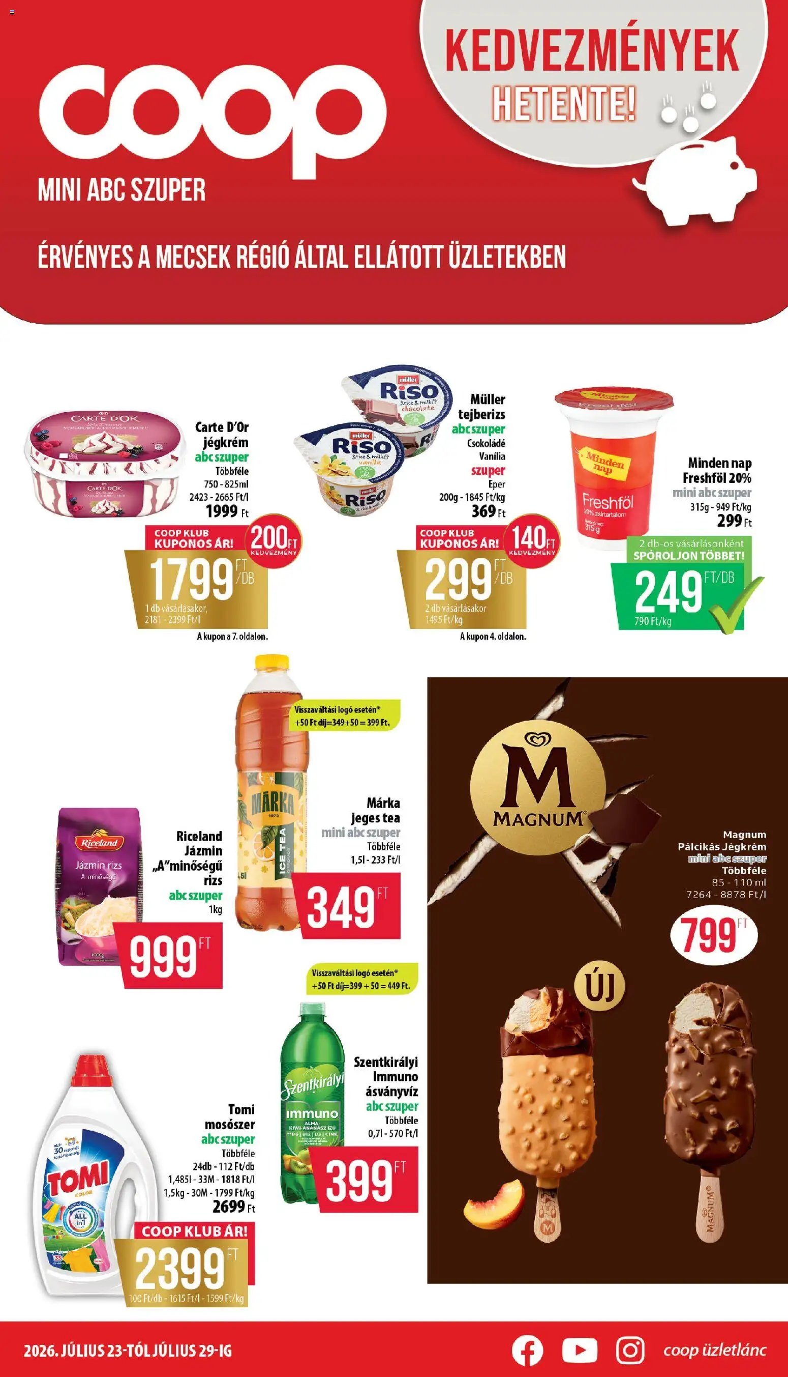 COOP újság 2026.07.23. COOP - Mini & Abc & Szuper / Mecsek