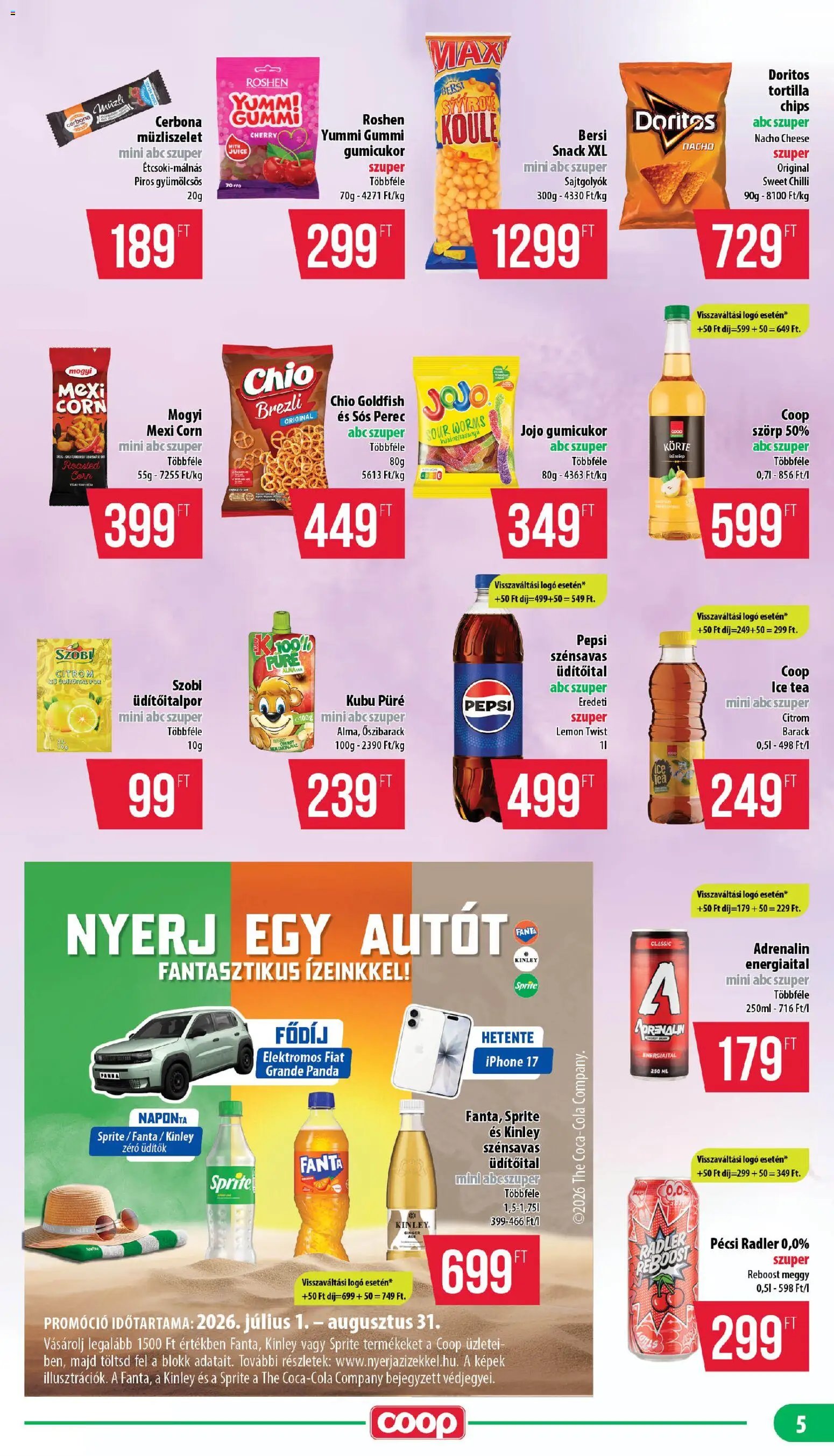 COOP újság 2026.07.23. COOP - Mini & Abc & Szuper / Mecsek