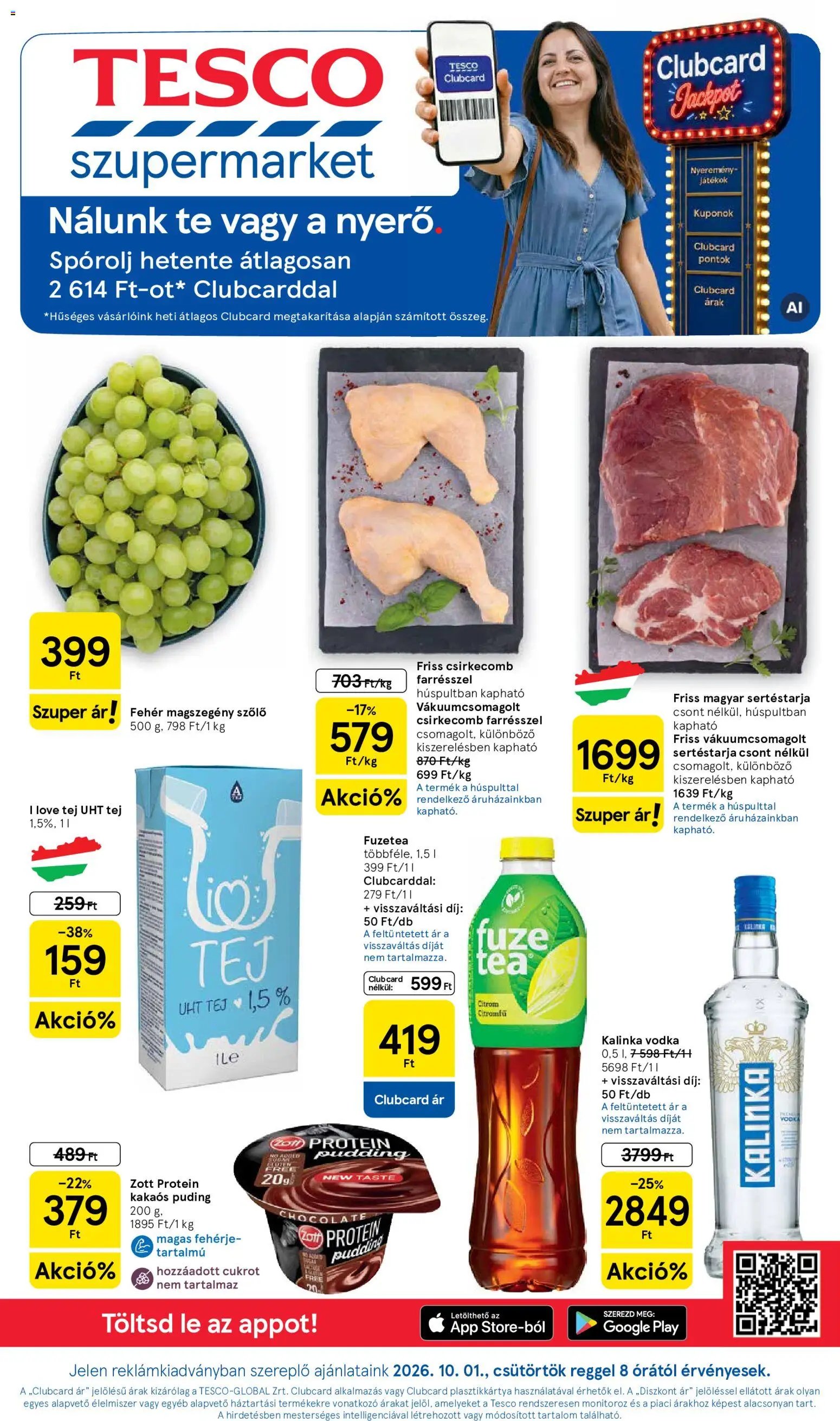 Tesco újság 2026.10.08. Tesco Szupermarket akciós újság