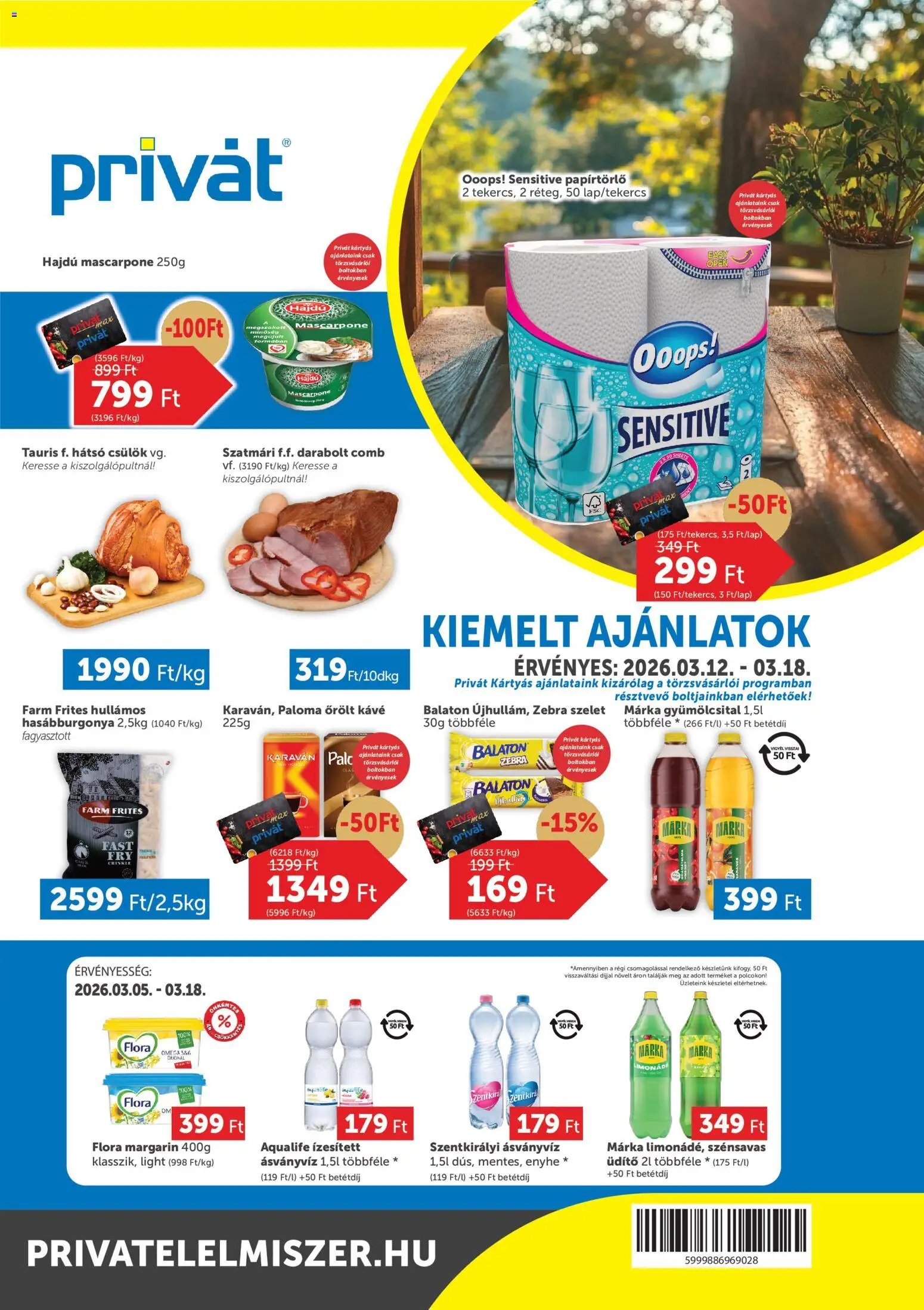 PRIVÁT újság 2026.03.12. PRIVÁT akciós újság (2026-03-12 - 2026-03-18)