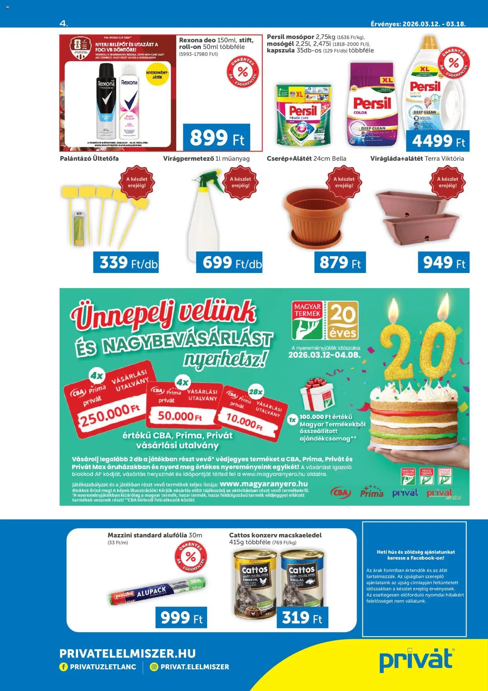 PRIVÁT újság 2026.03.12. PRIVÁT akciós újság (2026-03-12 - 2026-03-18)